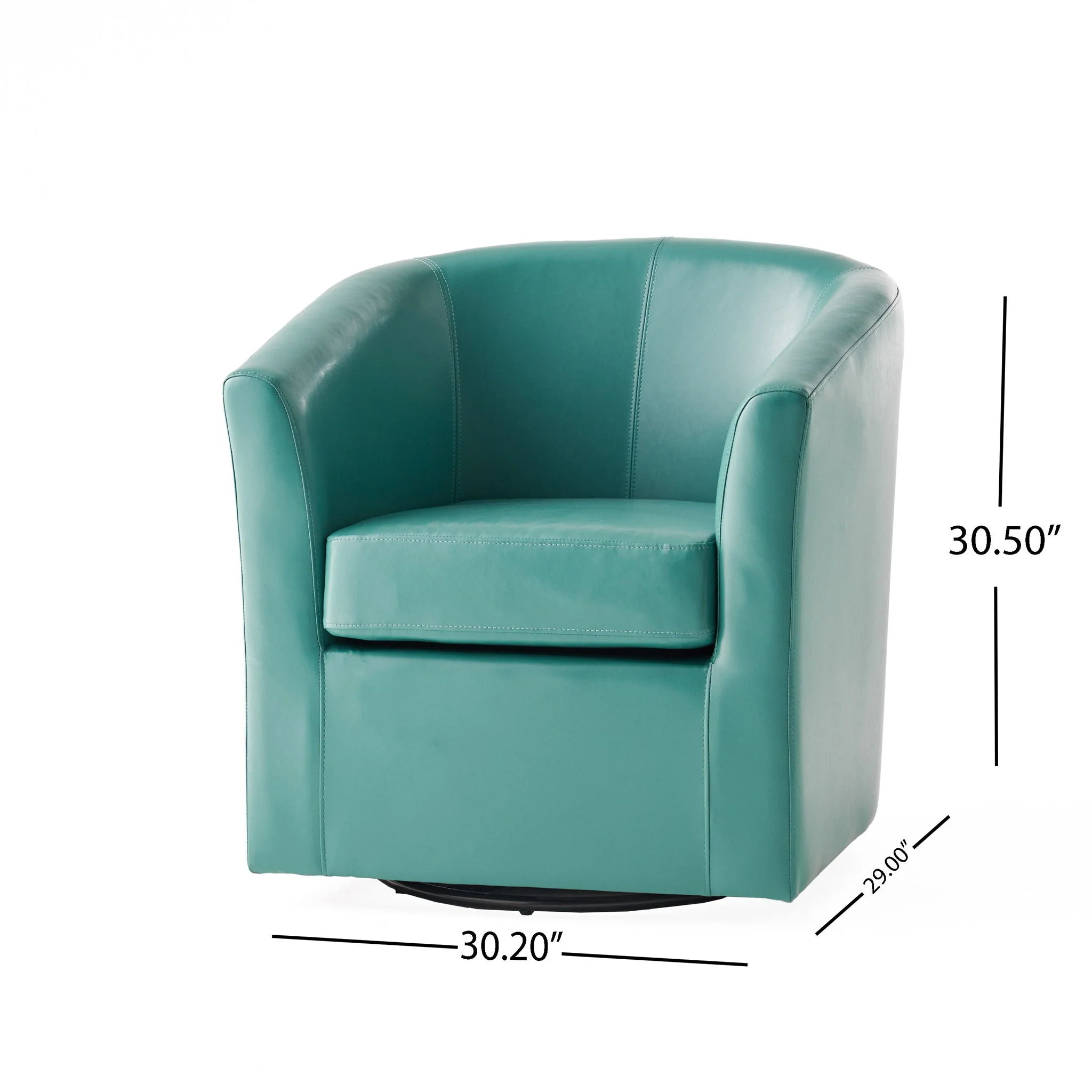 Melodize Swivel Club Chair With Barrel Shape Design - Image 7