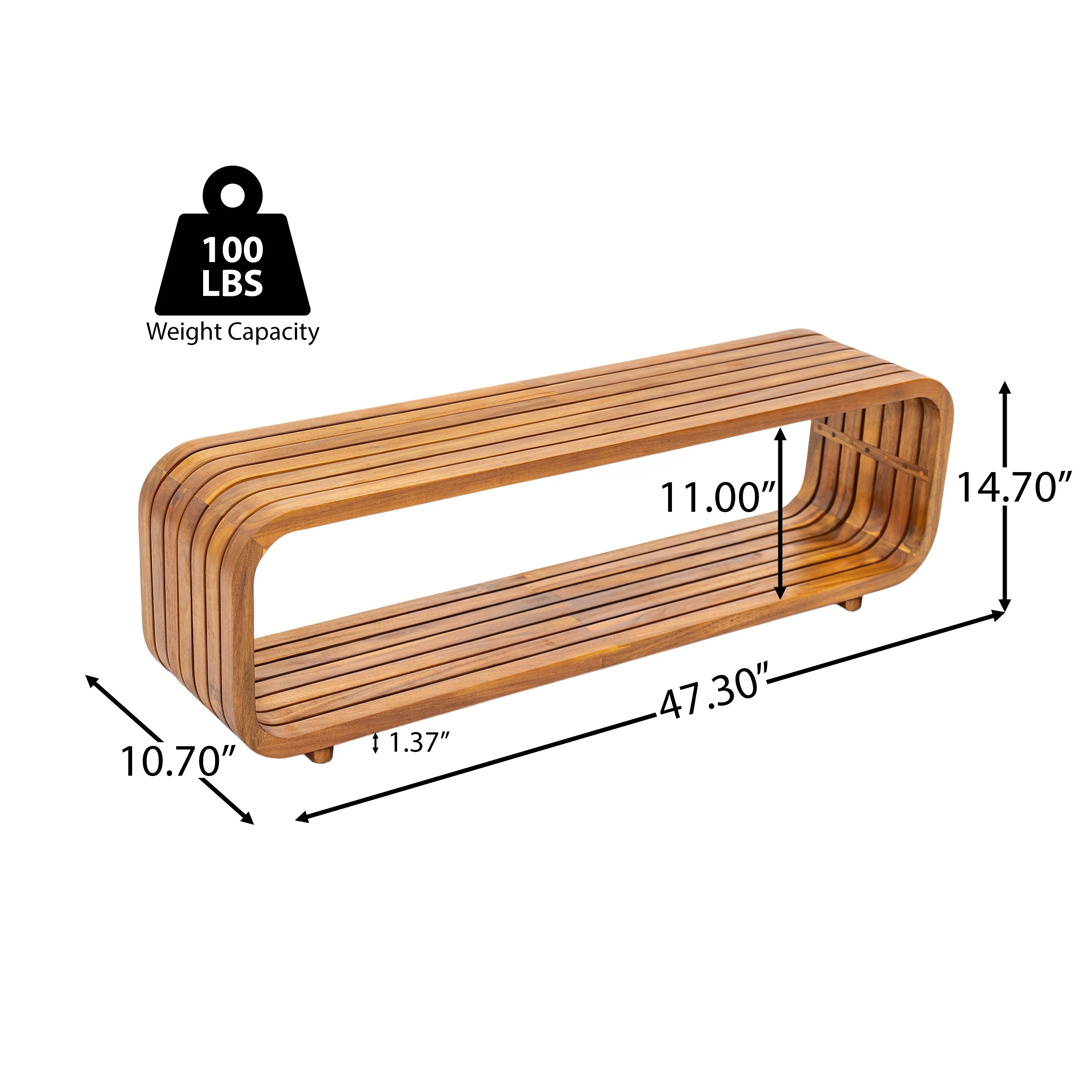 Melow Acacia Wood Coffee Table - Image 9