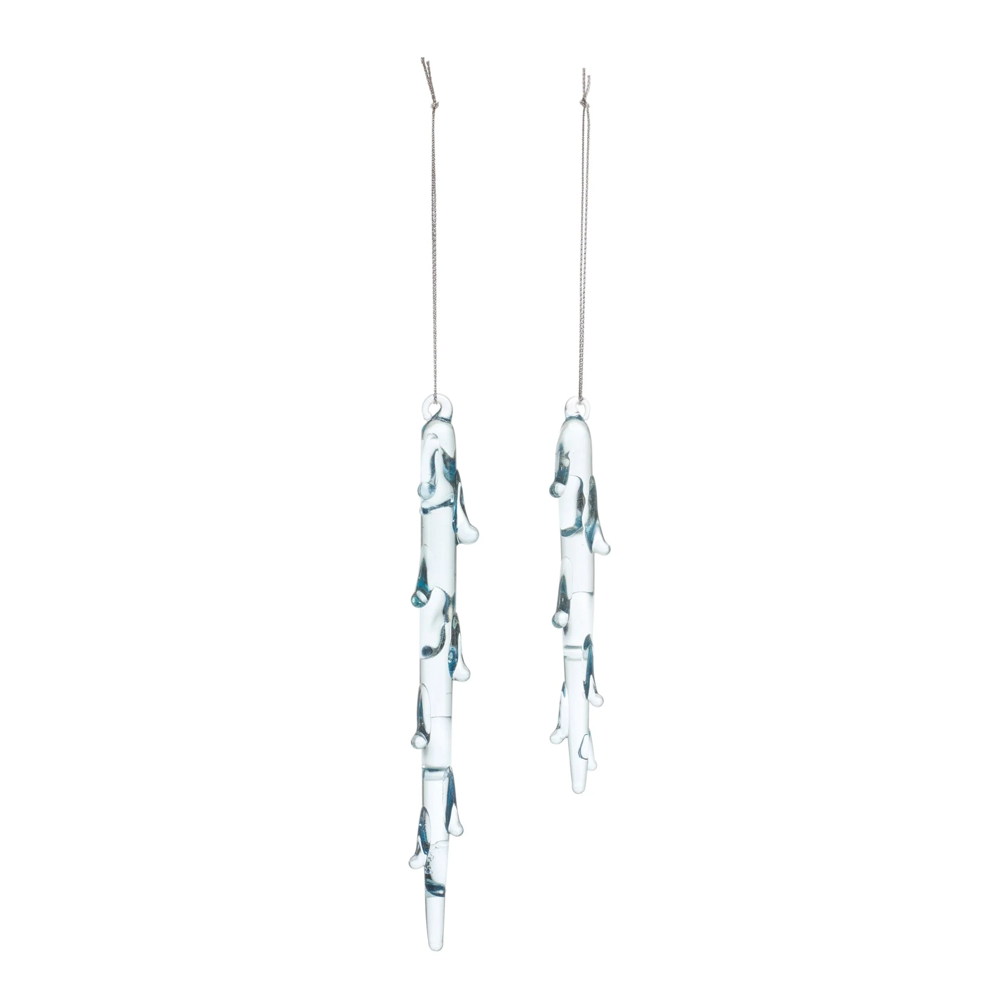 Melted Glass Icicle Drop Ornament (Set of 12) - Image 2