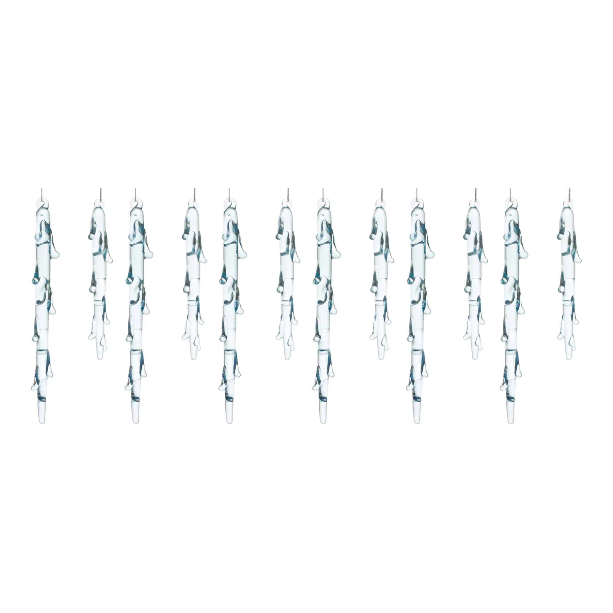 Melted Glass Icicle Drop Ornament (Set of 12) - Image 3