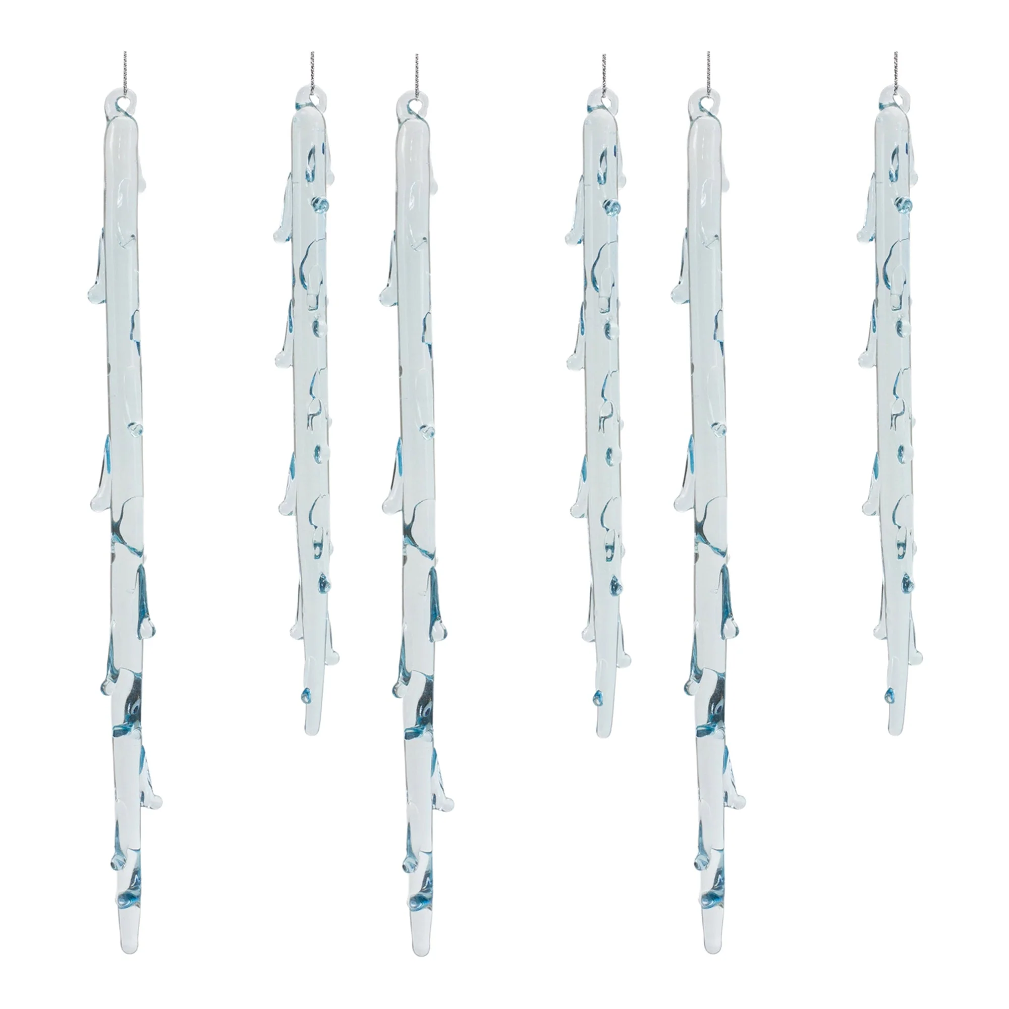 Melted Glass Icicle Drop Ornament (Set of 6) - Image 3
