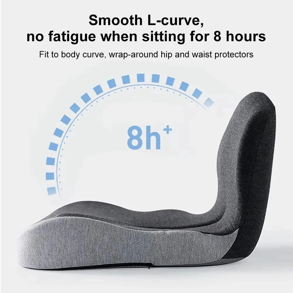 Memory Foam Seat Cushion with Lumbar Support for Office Chair - Image 3