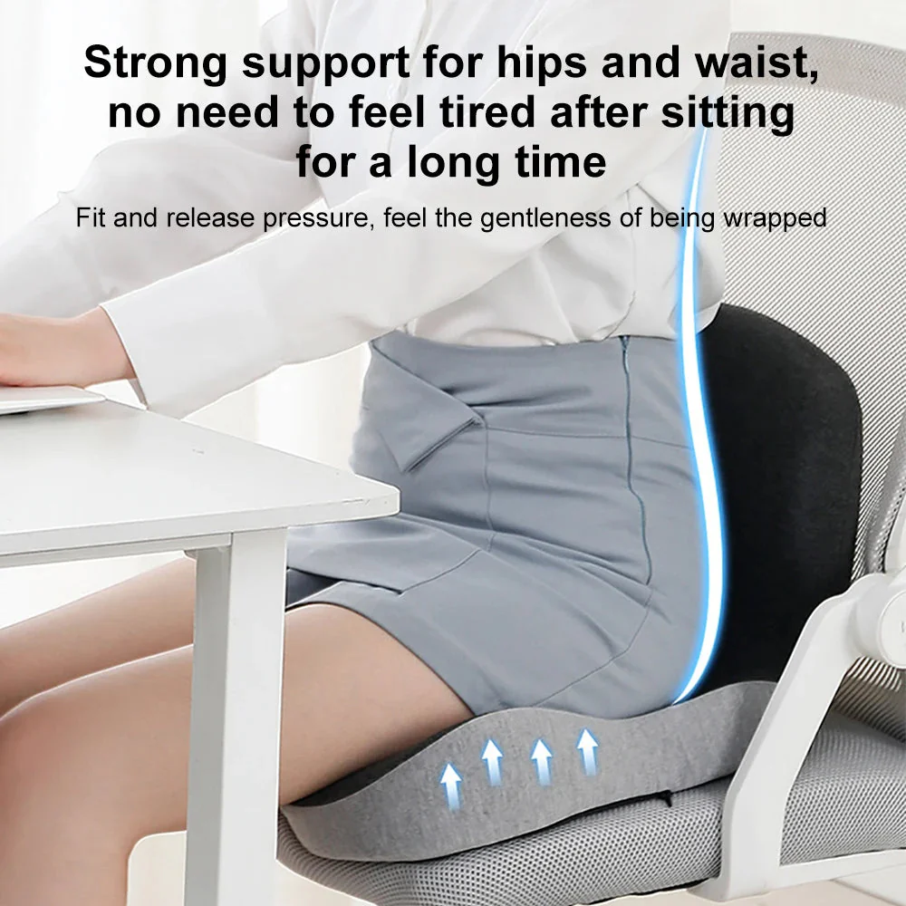 Memory Foam Seat Cushion with Lumbar Support for Office Chair - Image 6