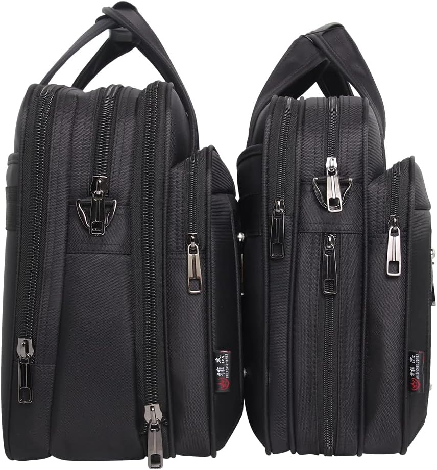 Men’s Canvas Laptop Tote Bag 17 19 Inch Business Work Briefcase - Image 2