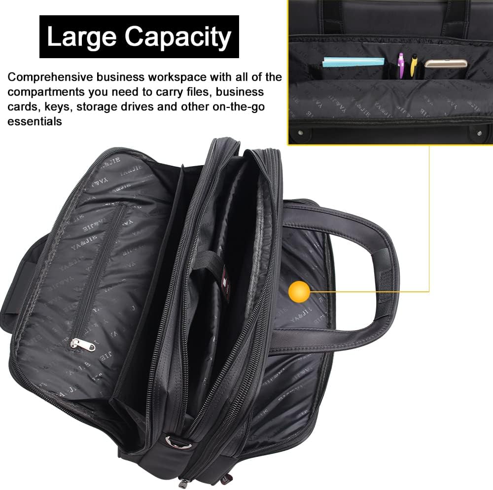 Men’s Canvas Laptop Tote Bag 17 19 Inch Business Work Briefcase - Image 8