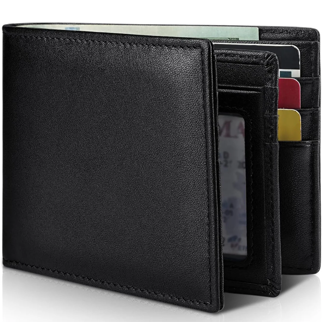 Men’s Genuine Leather RFID Blocking Bifold Wallet 13 Card Slots - Image 6