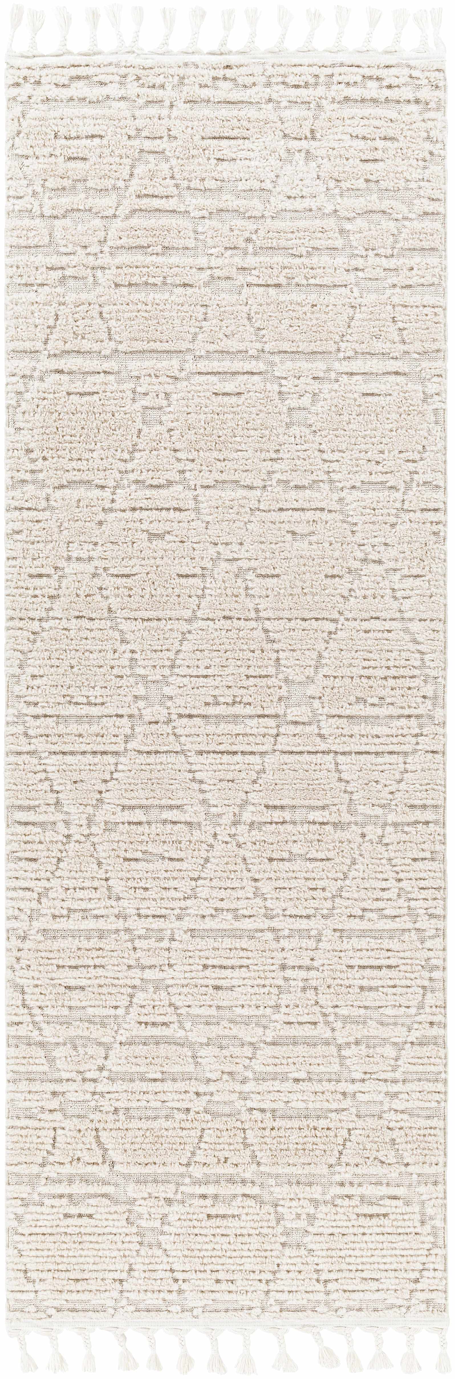 Mengen High/Low Pile Rug with Tassels - Image 11