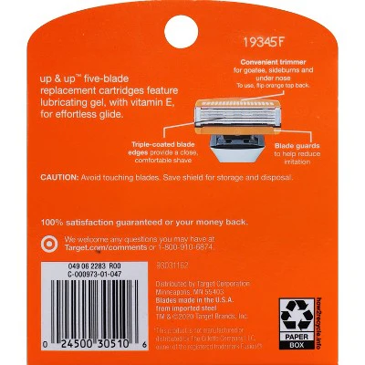 Men's Five Blade FITS Cartridges 8ct up&up - New - Image 2