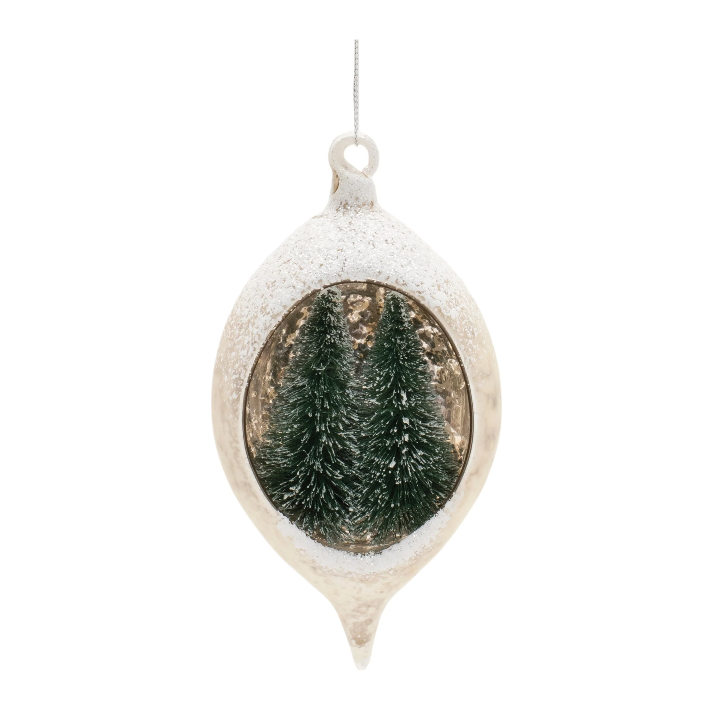 Mercury Glass Ornament with Pine Trees (Set of 6) - Image 4