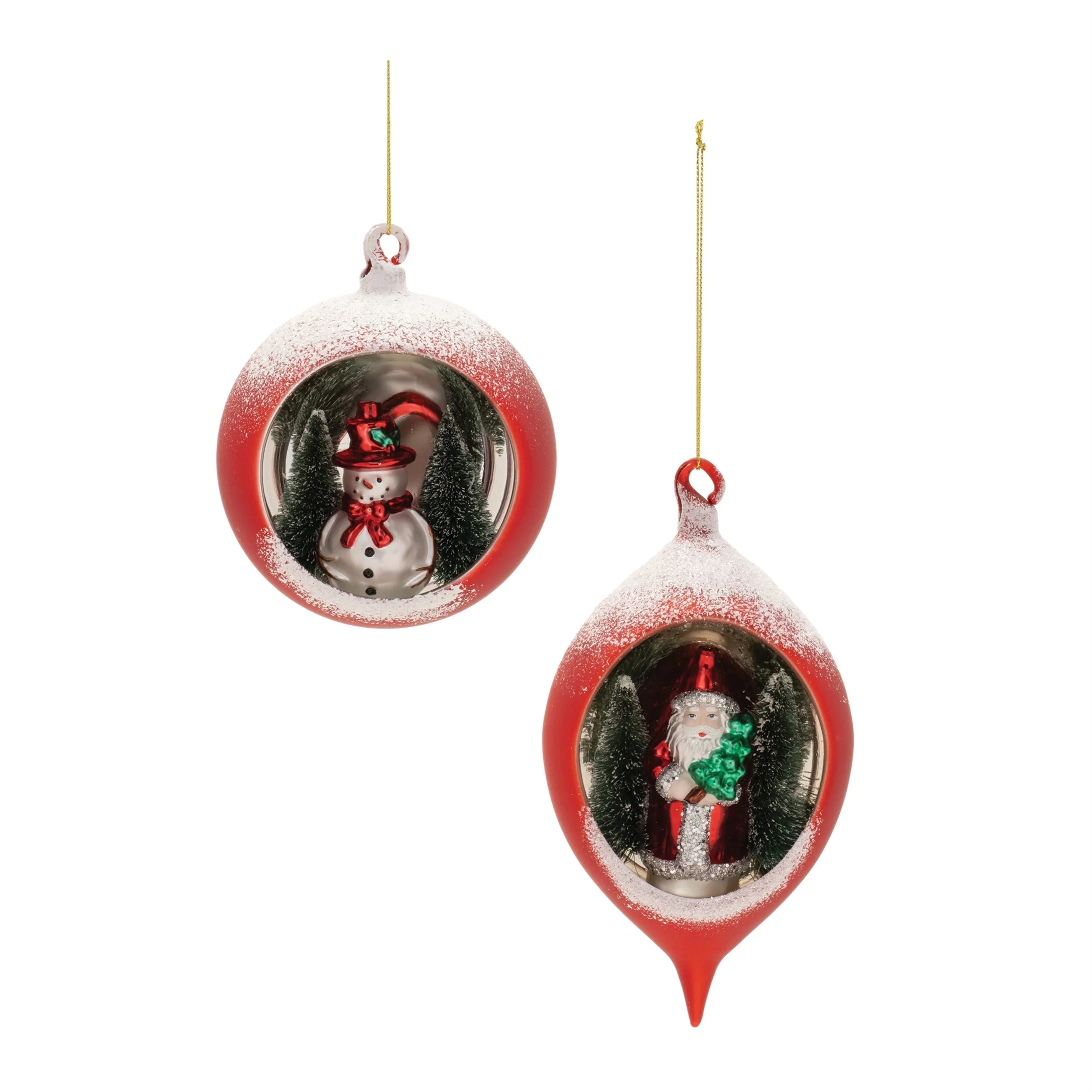 Mercury Glass Ornament with Pine Trees (Set of 6) - Image 5