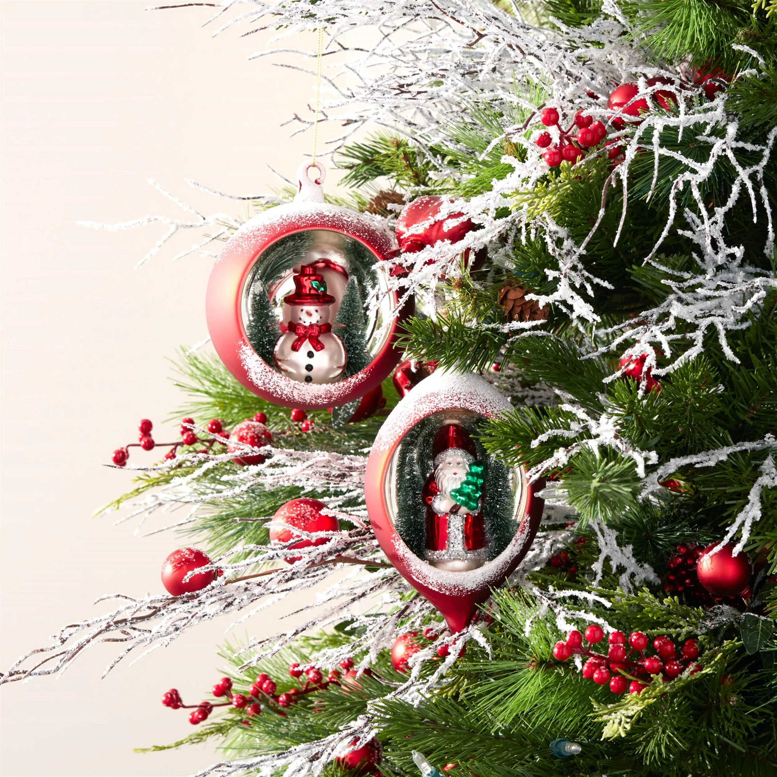 Mercury Glass Ornament with Pine Trees (Set of 6) - Image 6