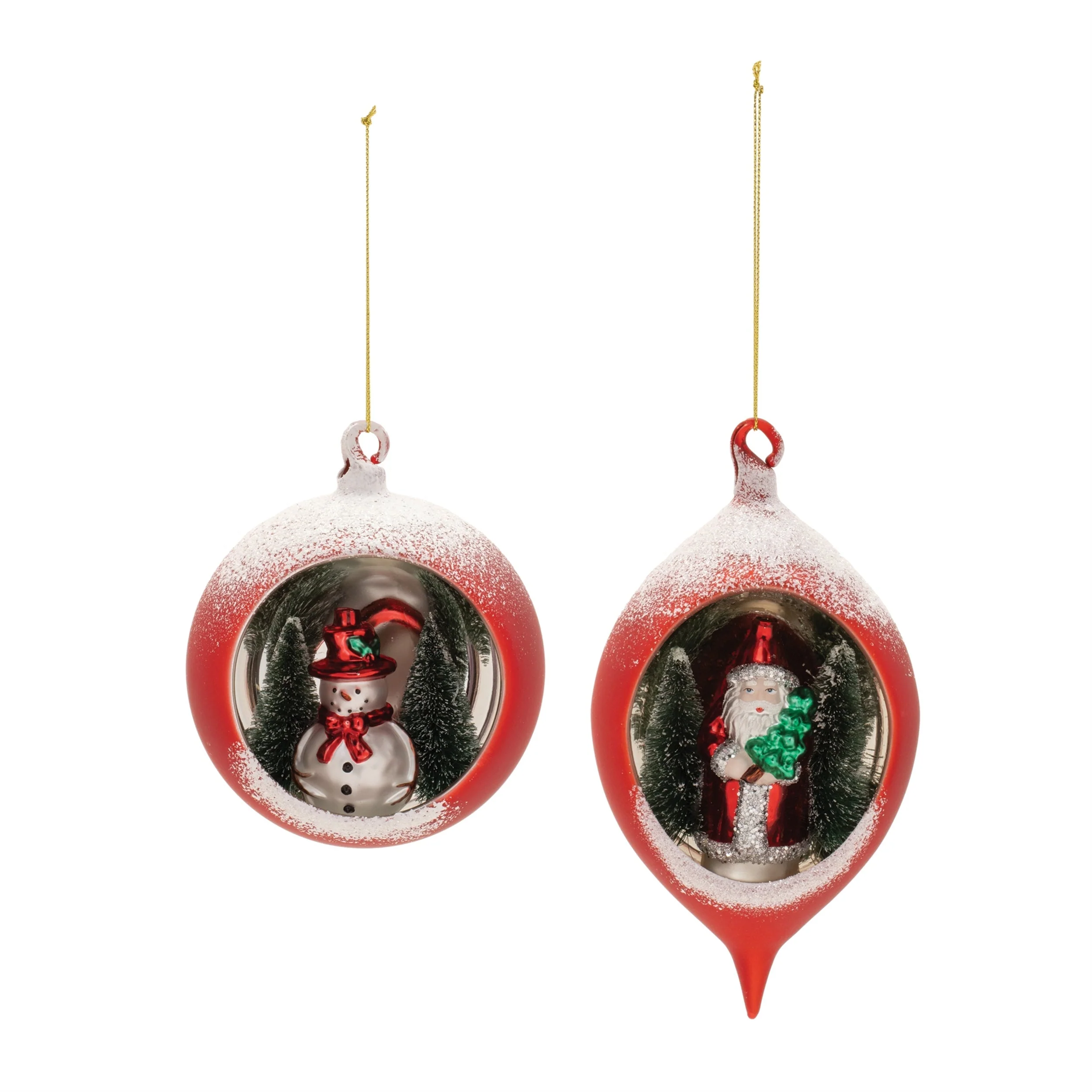 Mercury Glass Ornament with Pine Trees (Set of 6) - Image 7
