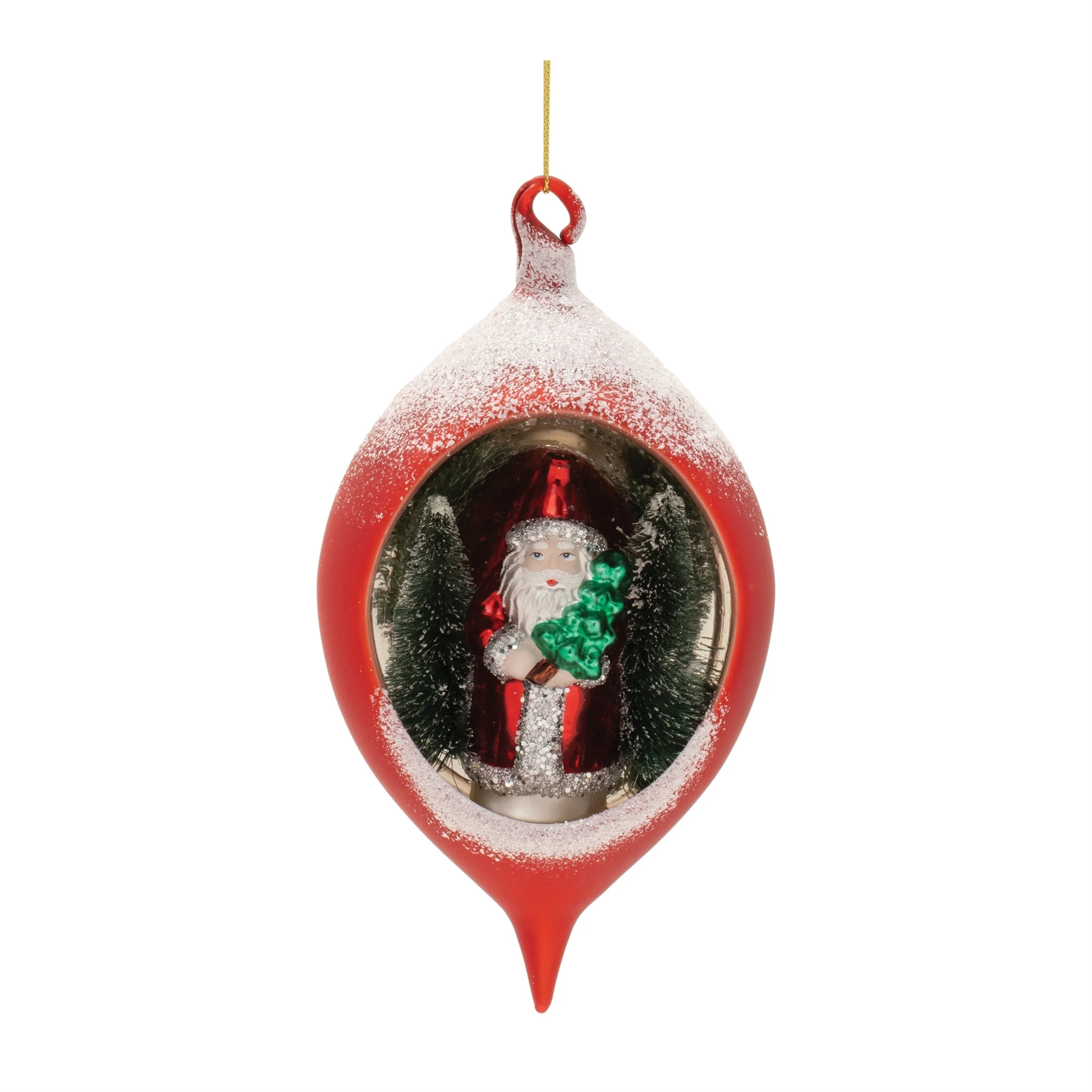 Mercury Glass Ornament with Pine Trees (Set of 6) - Image 9