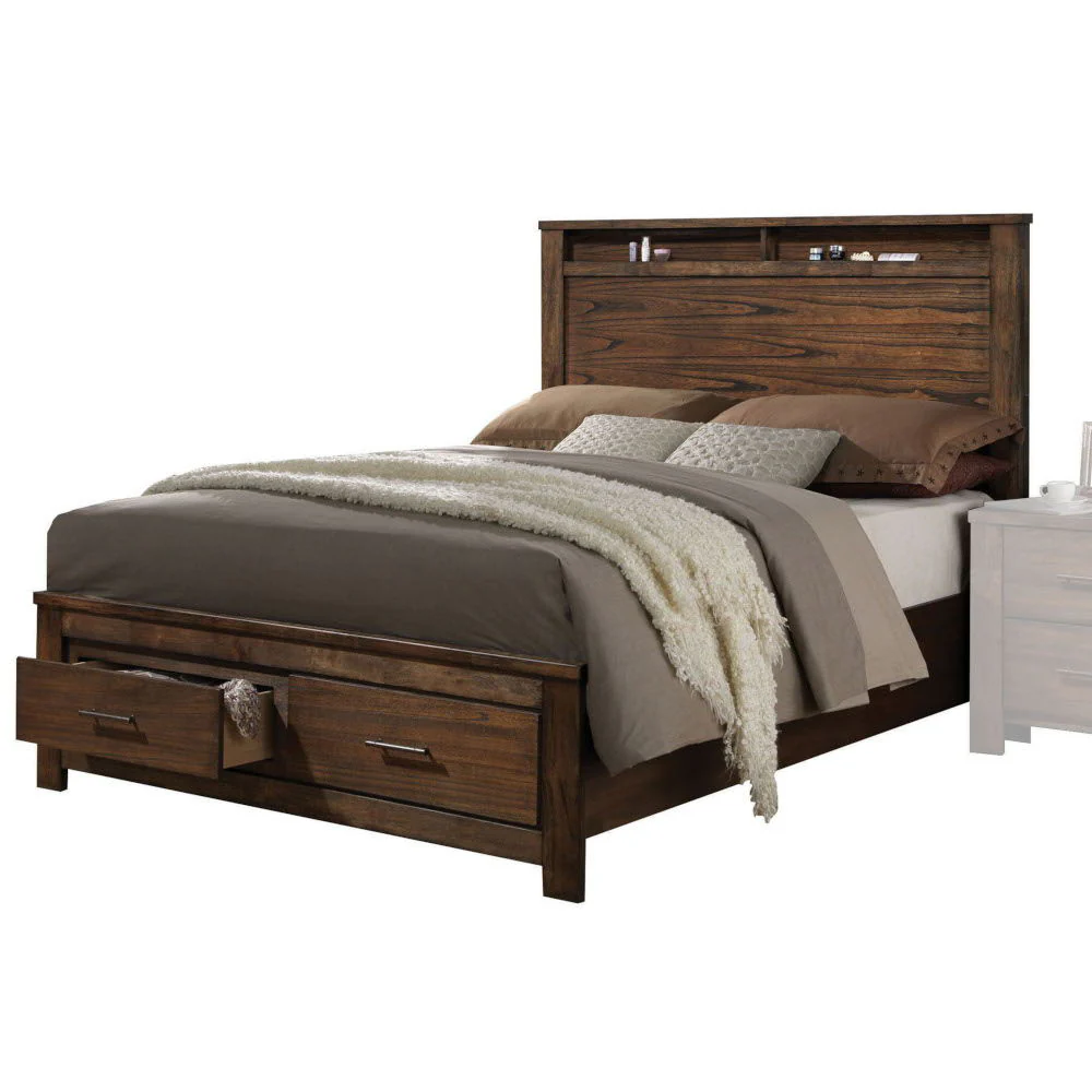 Merrilee - Eastern King Bed With Storage - Oak - Image 4