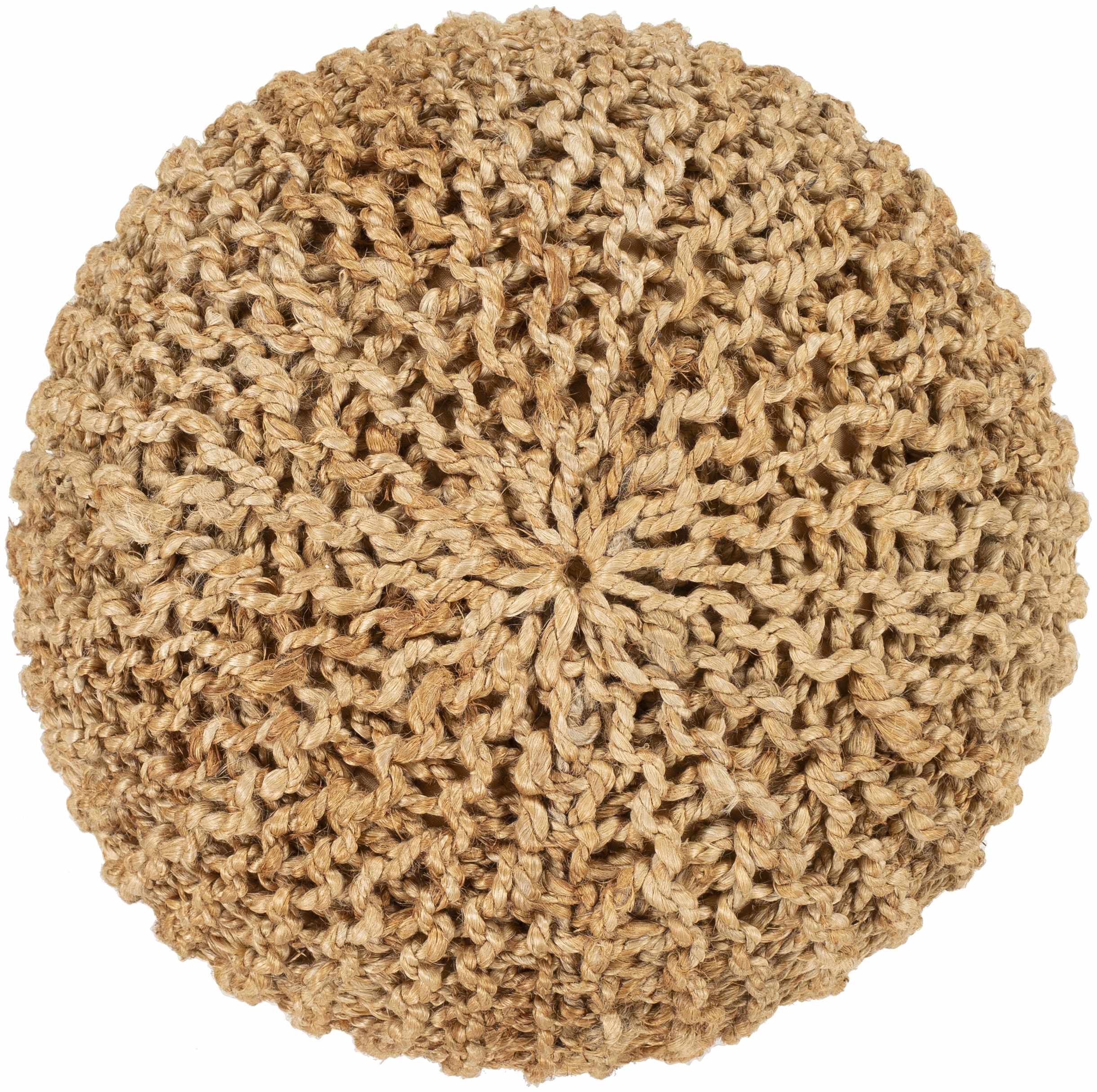 Merrittstown Cotton Knitted Pouf - Image 3