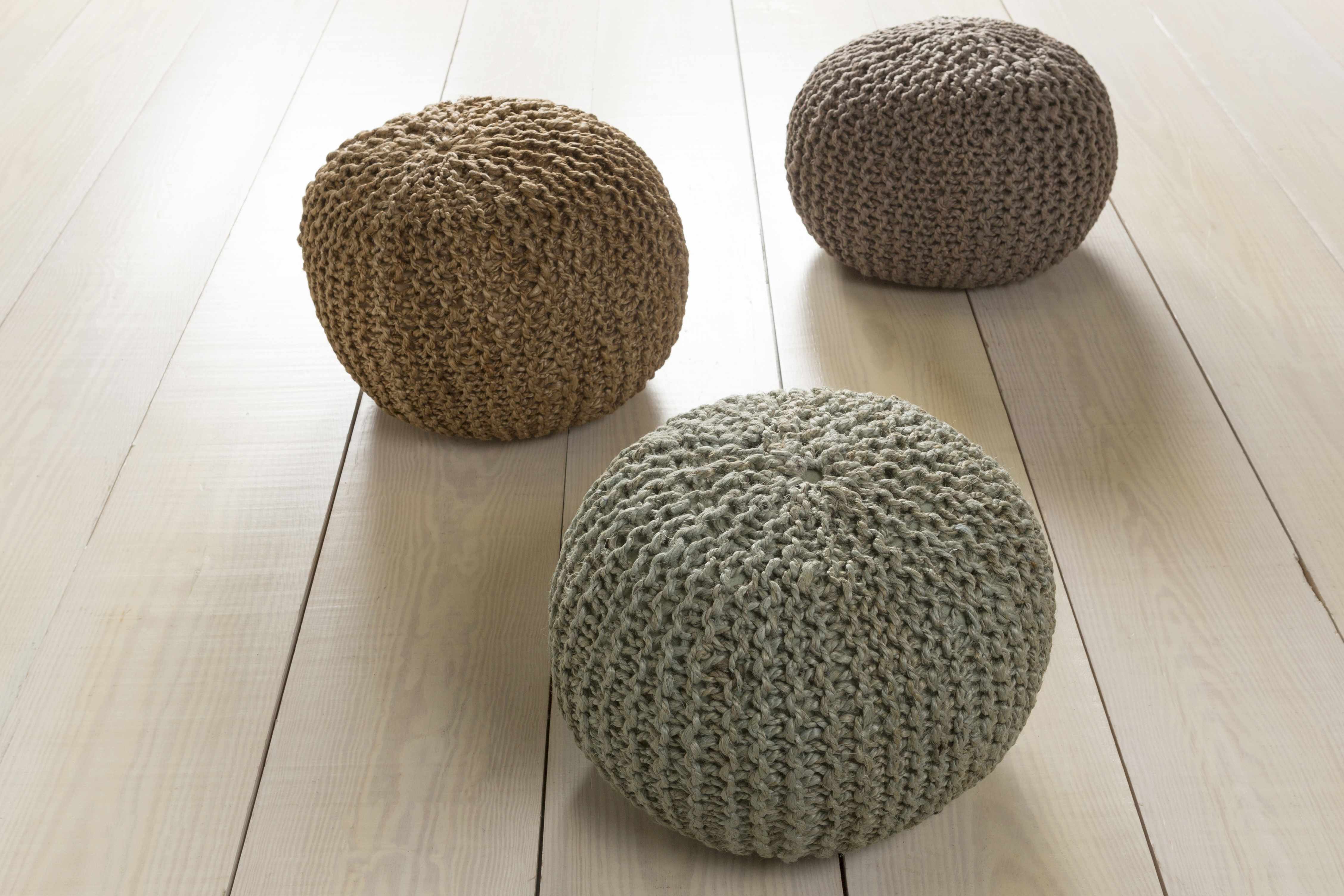 Merrittstown Cotton Knitted Pouf - Image 5