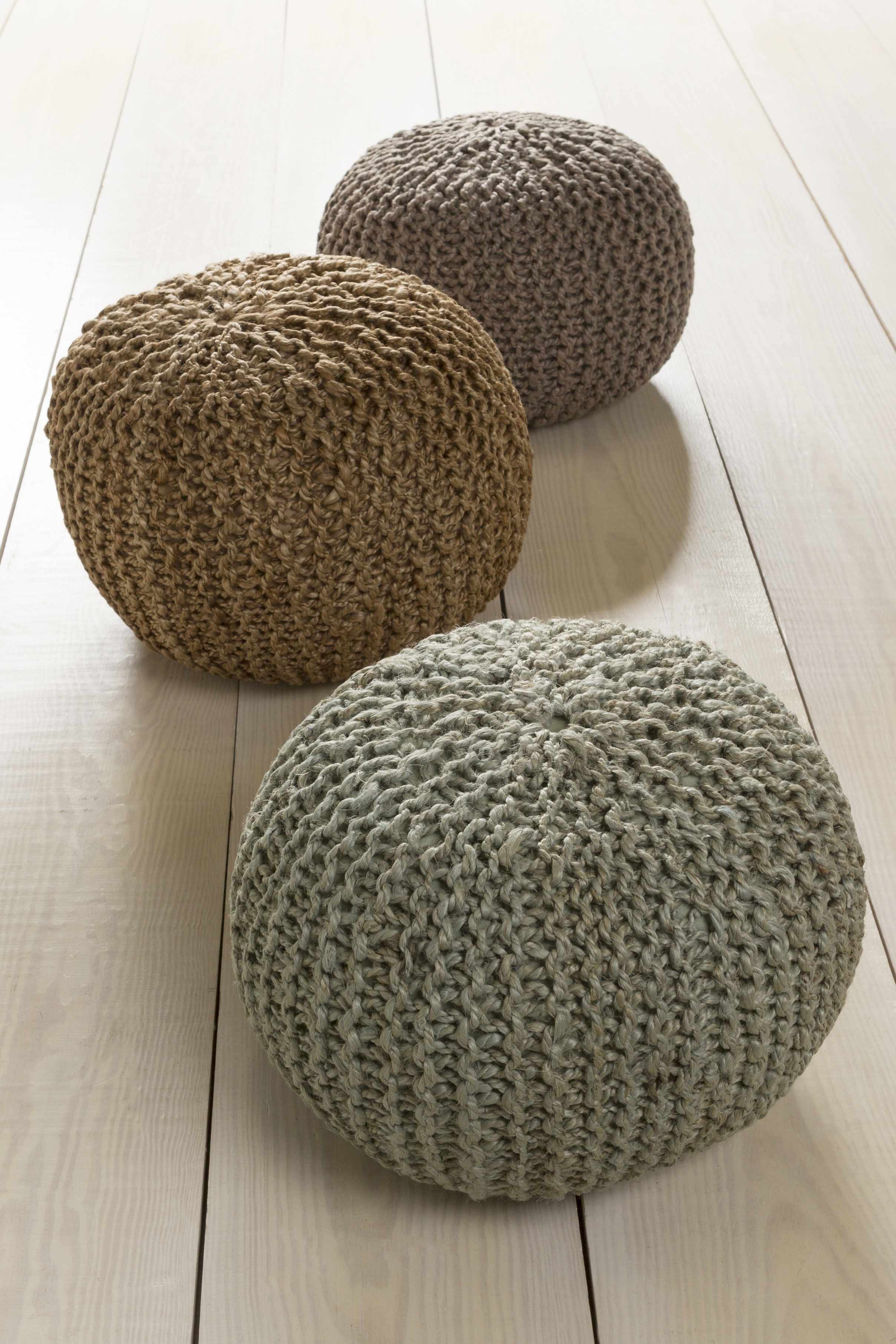Merrittstown Cotton Knitted Pouf - Image 9