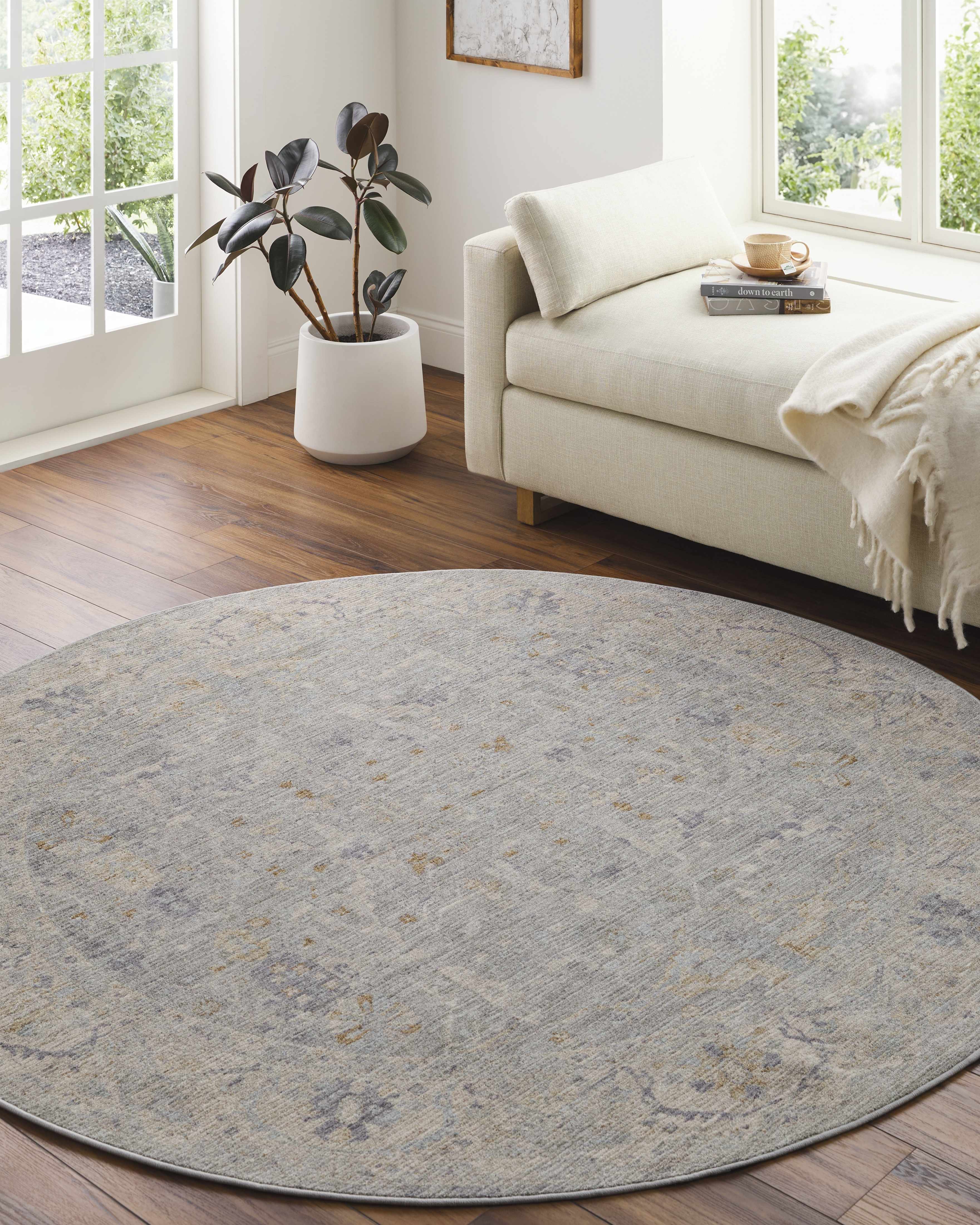 Merv Beige Neutral Statement Rug - Image 4