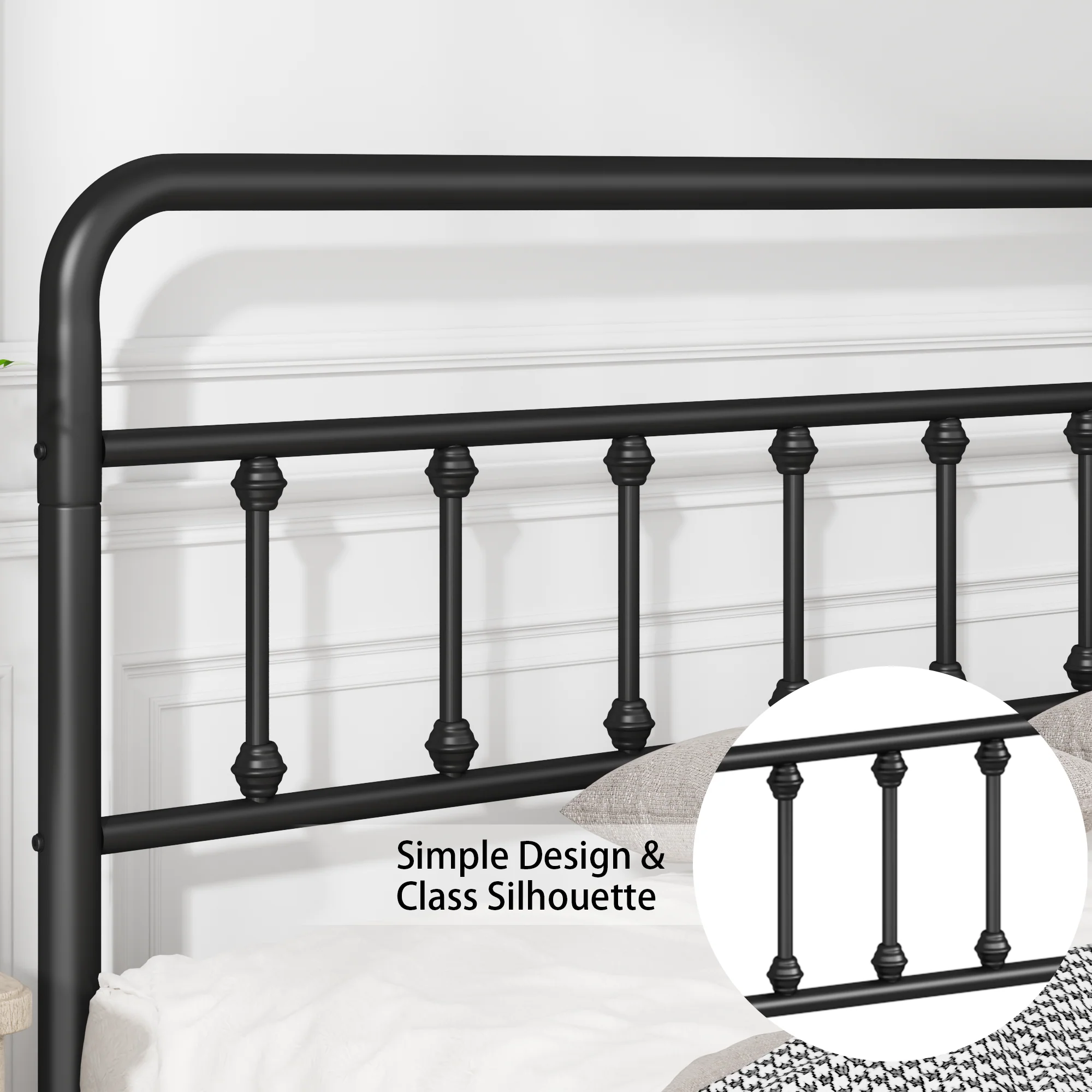 Metal Bed Frame, Full Size with Headboard and Under Bed Storage - Image 5