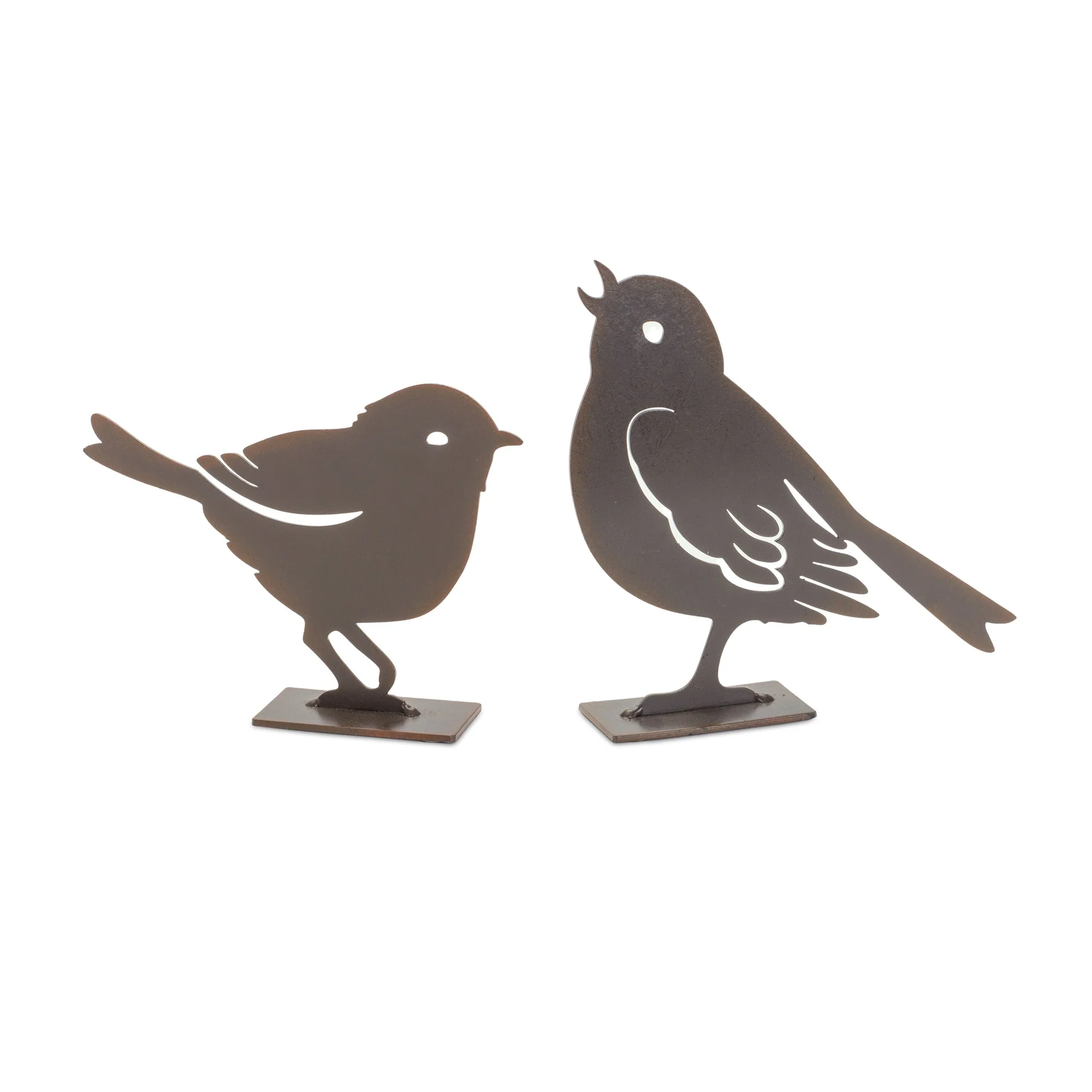 Metal cut out  bird figurine (set of 2) - Image 2