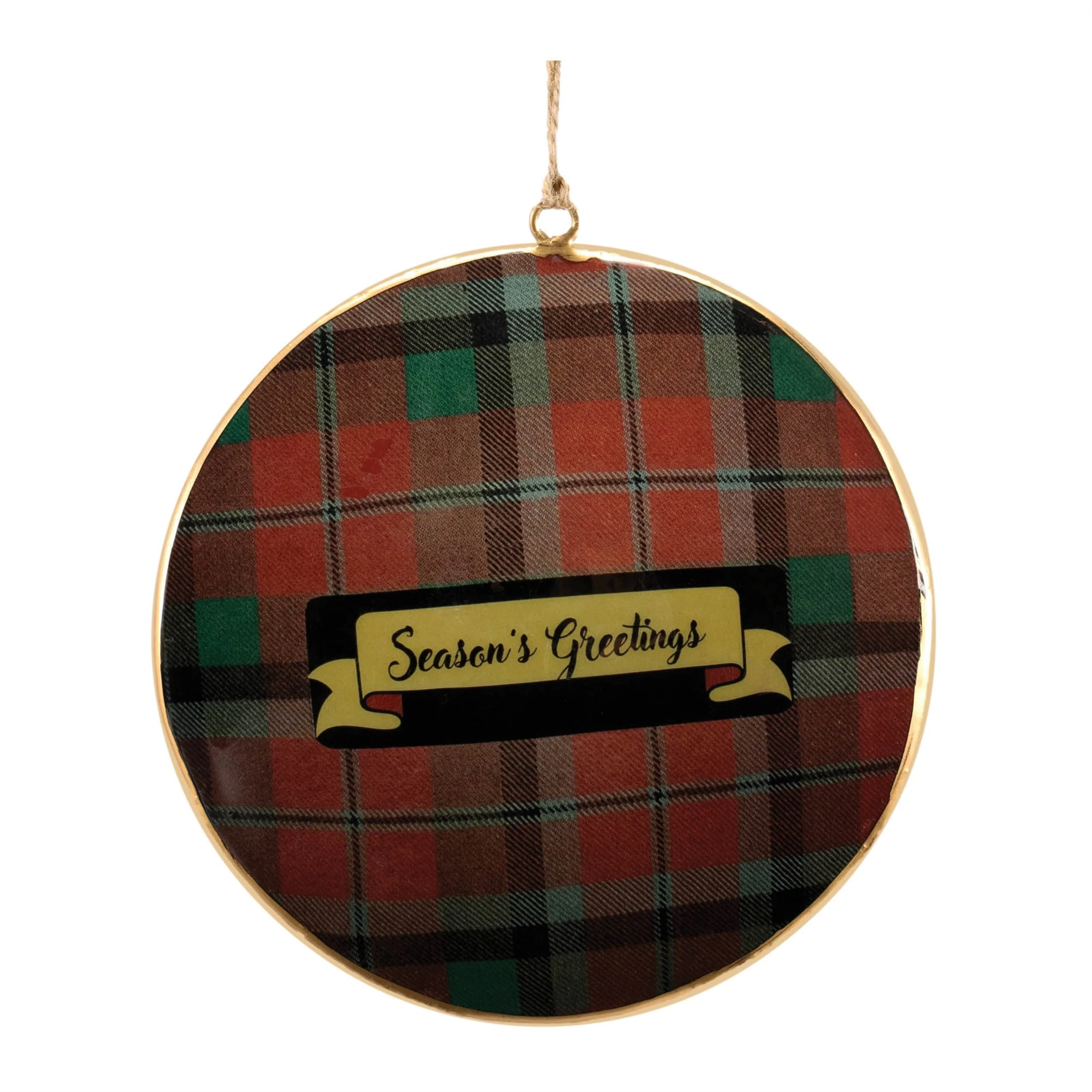 Metal Deer and Pine Tree Disc Ornament (Set of 6) - Image 5