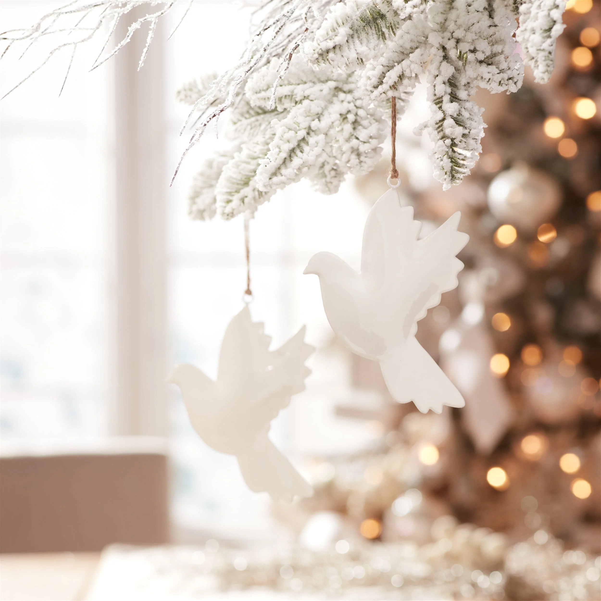 Metal Dove Bird Ornament (Set of 6) - Image 4
