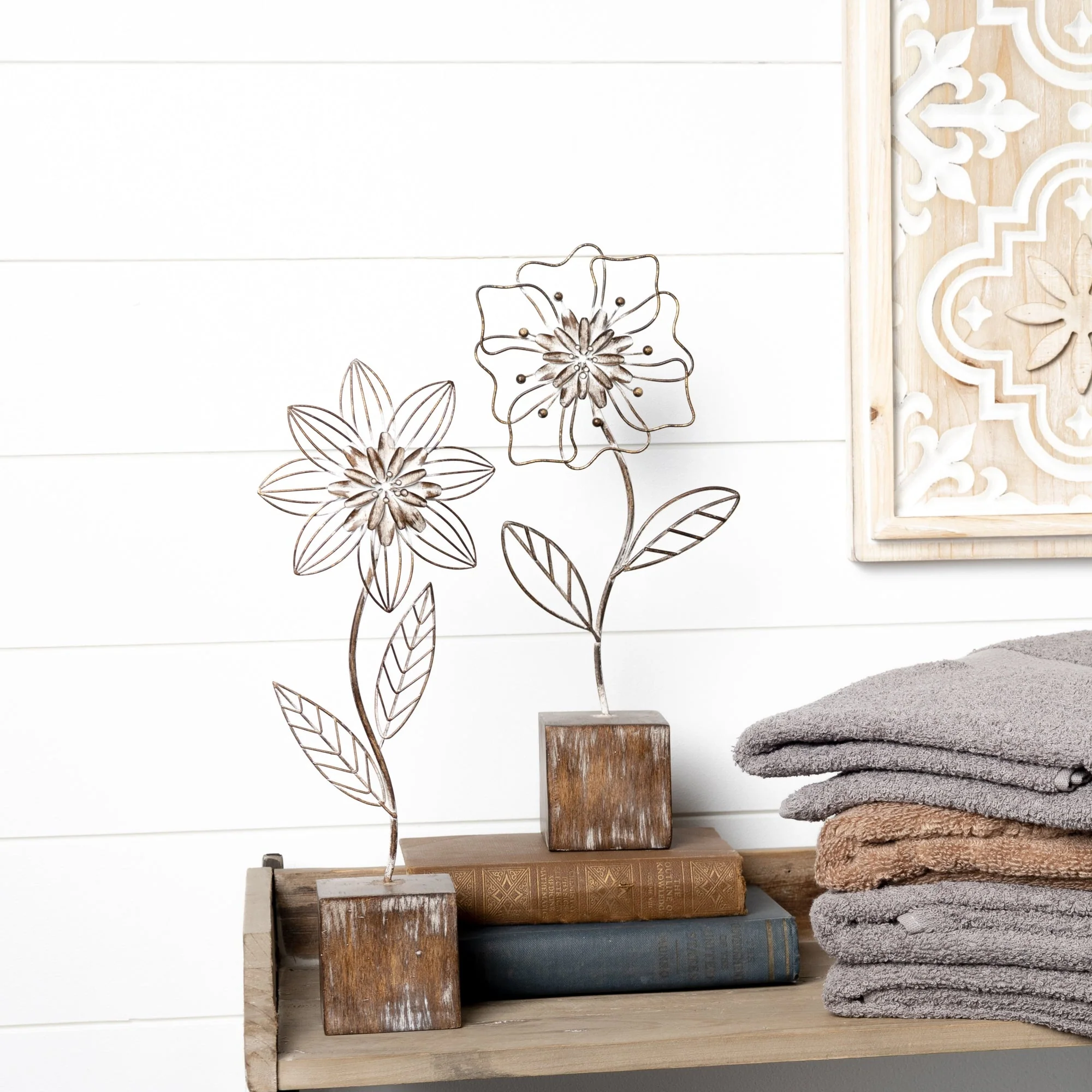 Metal Floral Decor (Set of 2) - Image 2