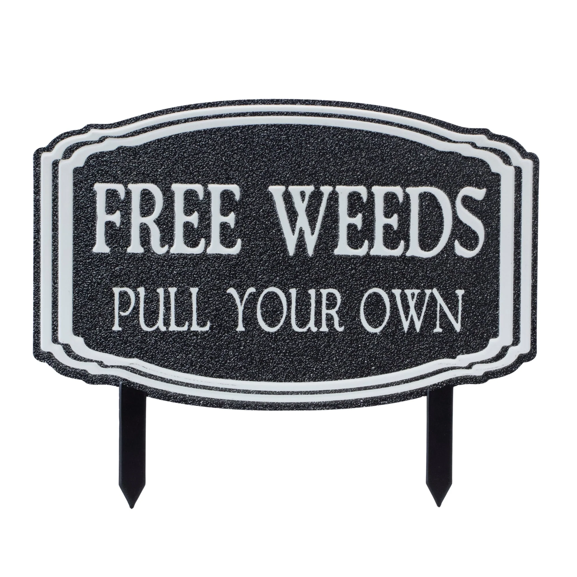 Metal Garden Weeds Stake Sign (Set of 2) - Image 2