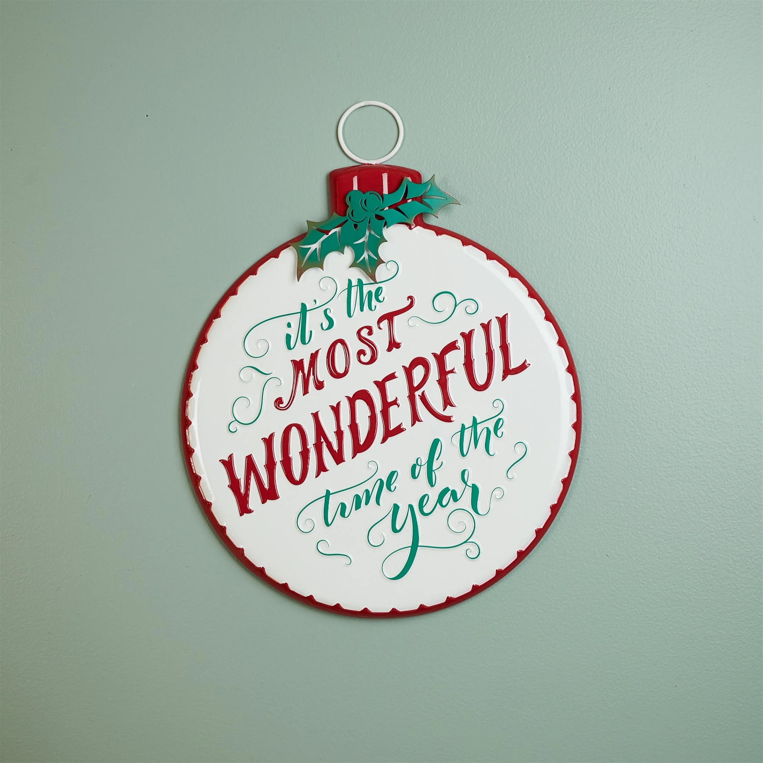 Metal Holiday Sentiment Ornament Sign 16"H - Image 2