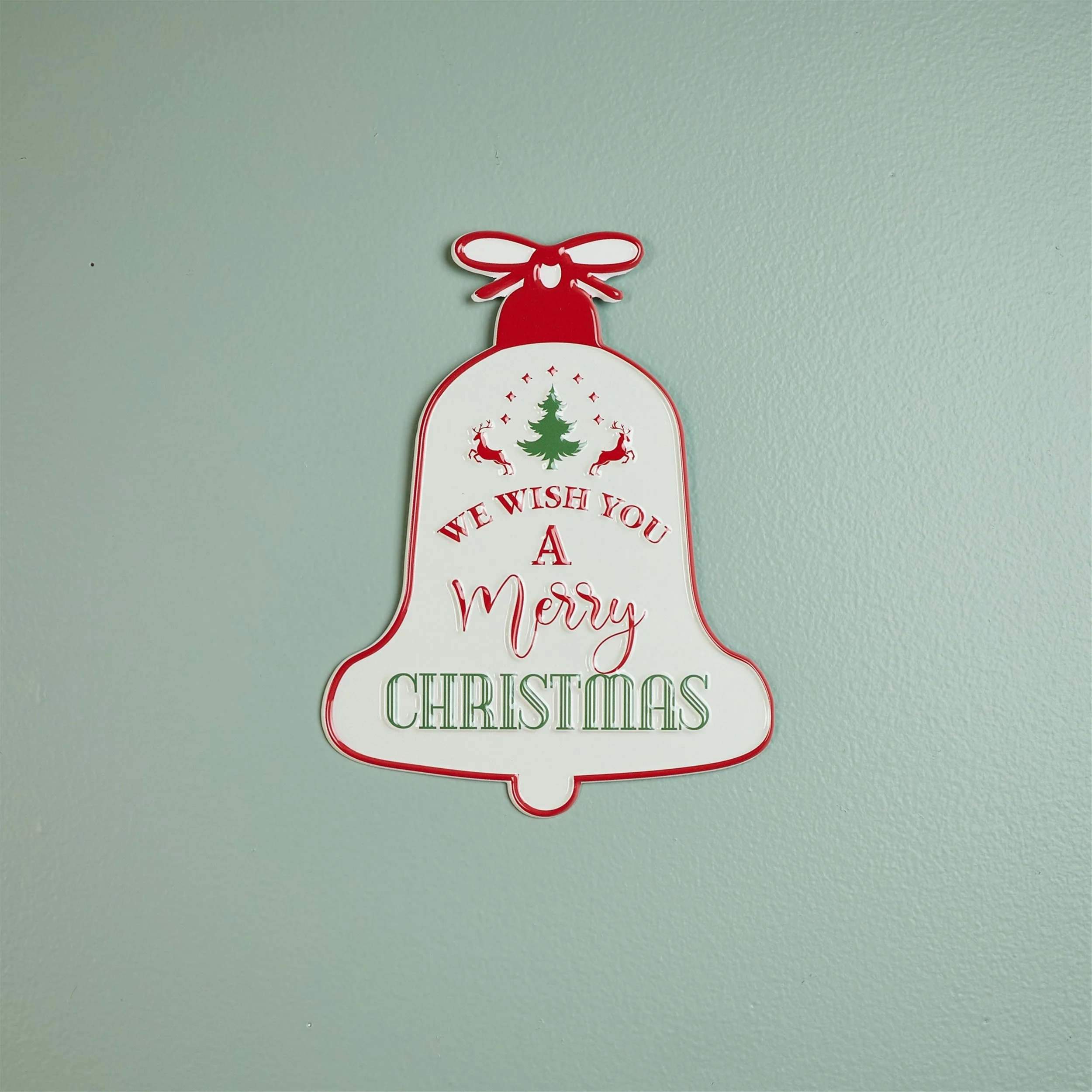 Metal Merry Christmas Bell Sign 9.75"H - Image 2