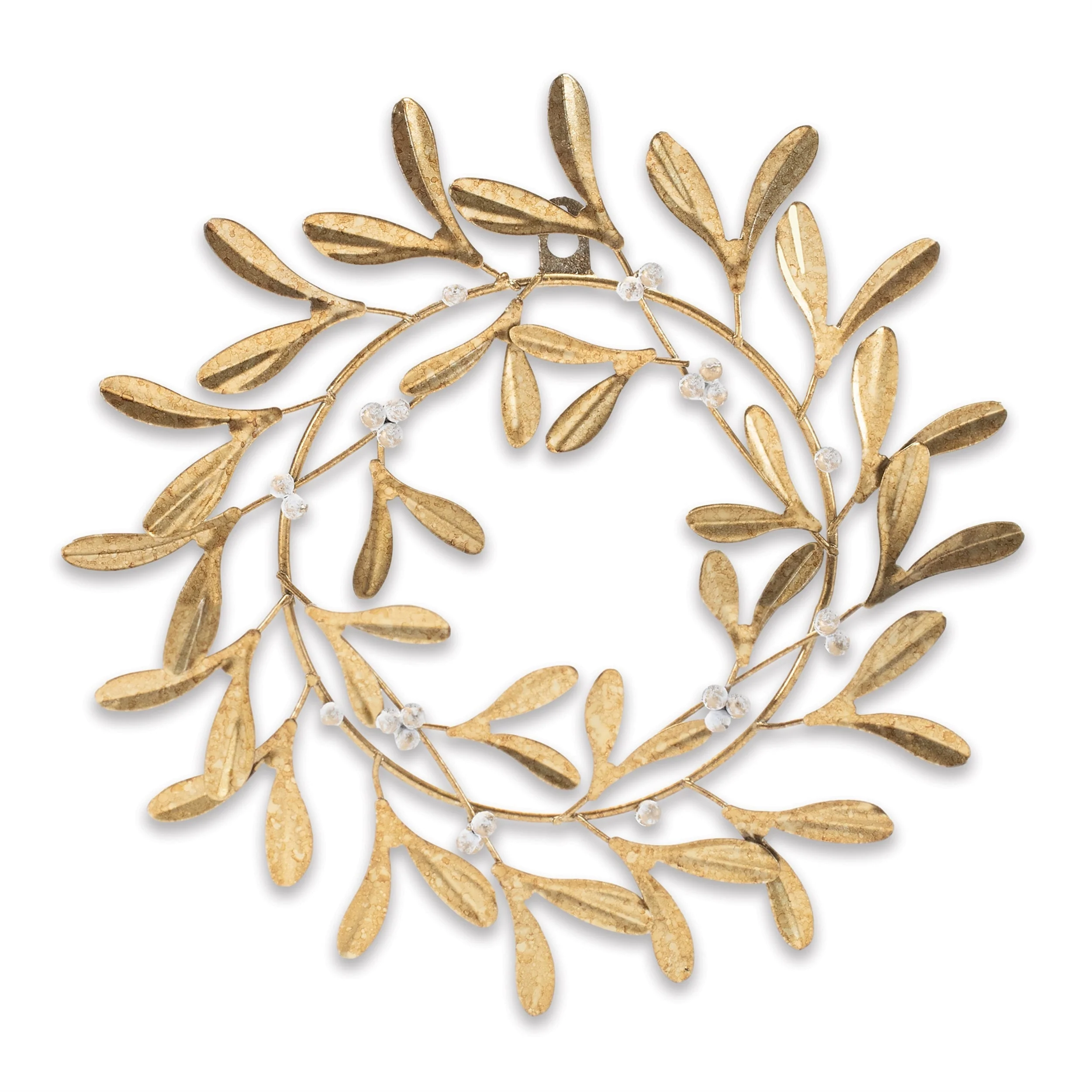 Metal Mistletoe Wreath Decor 12"D - Image 2