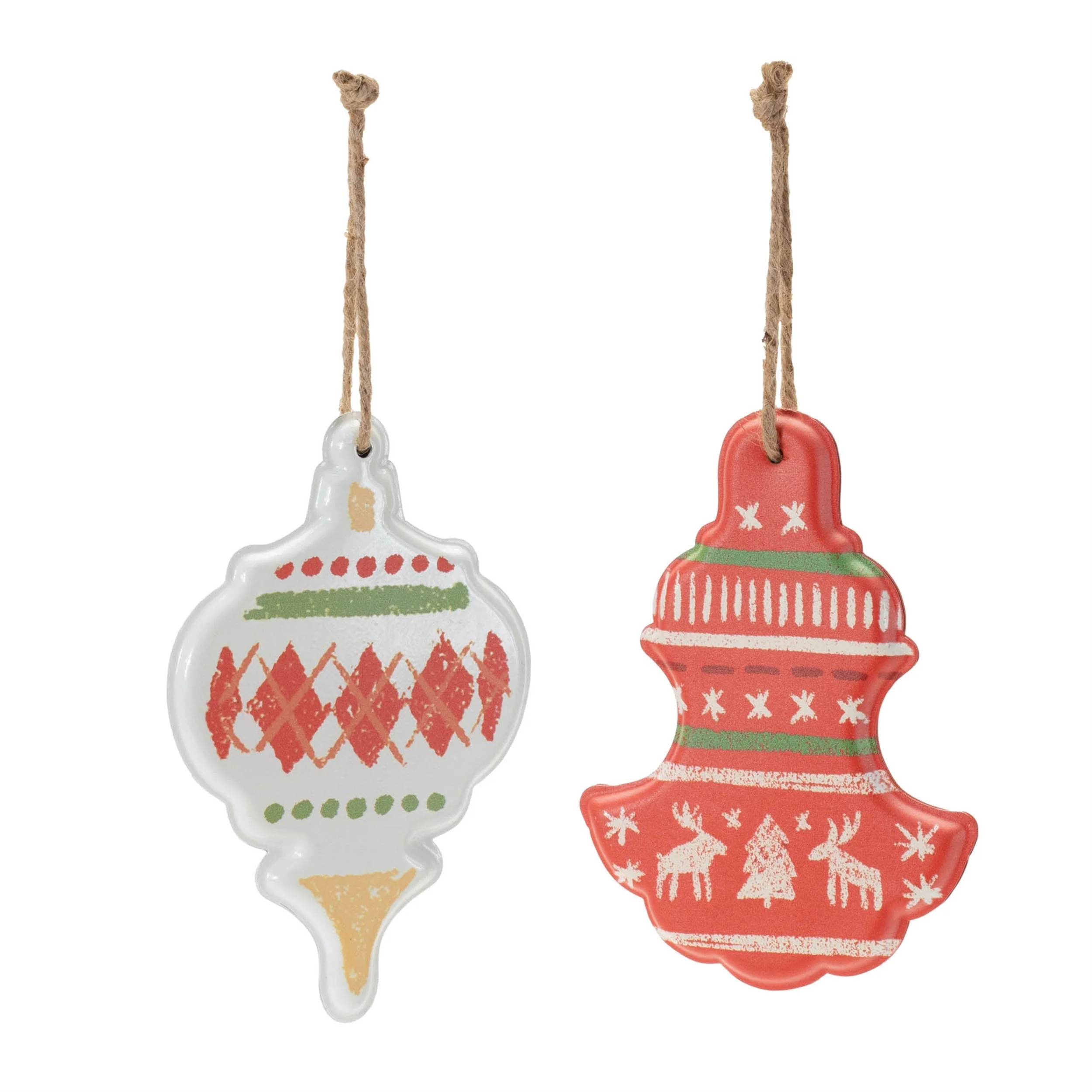 Metal Ornament with Nordic Pattern (Set of 4) - Image 2