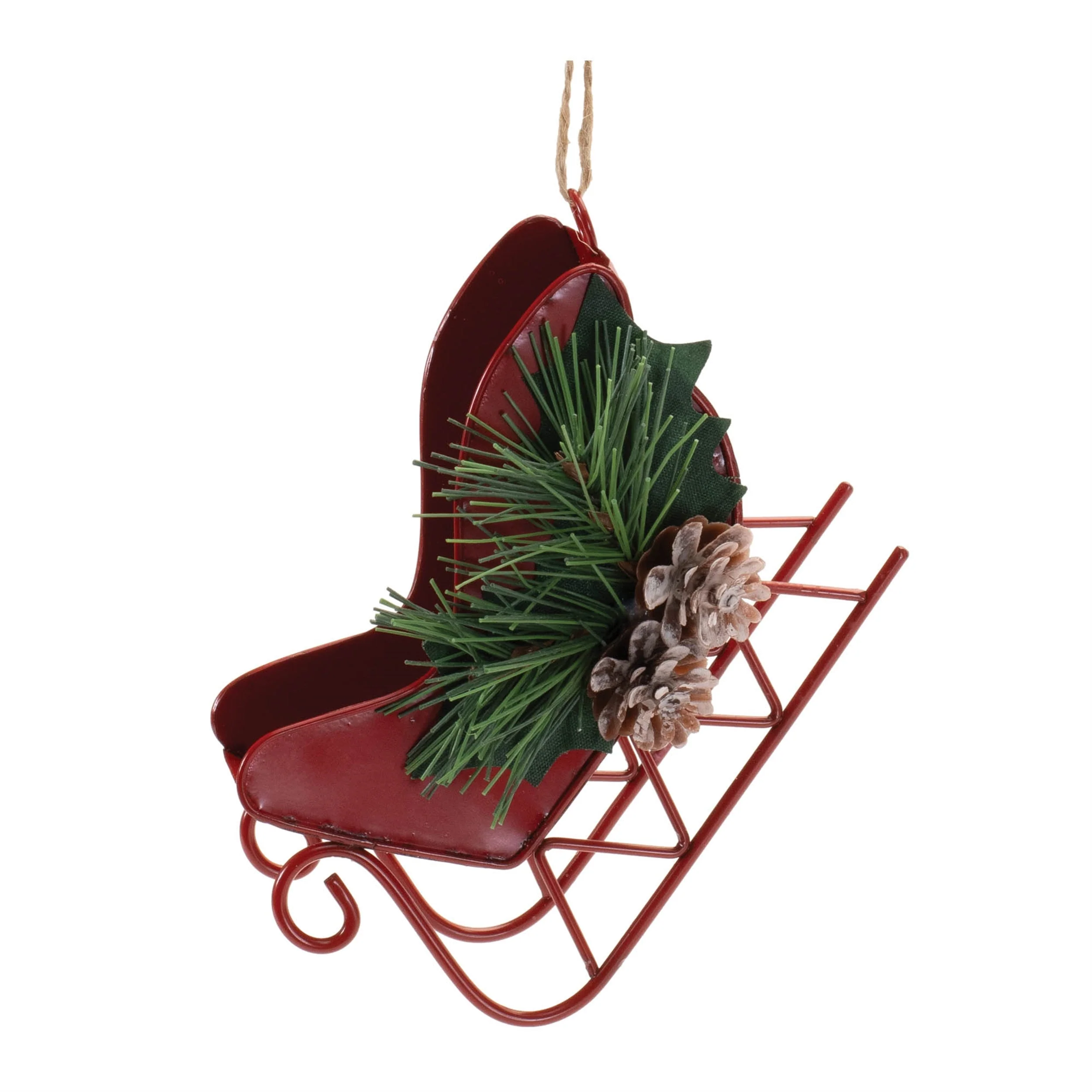 Metal Sleigh Ornament (Set of 12)