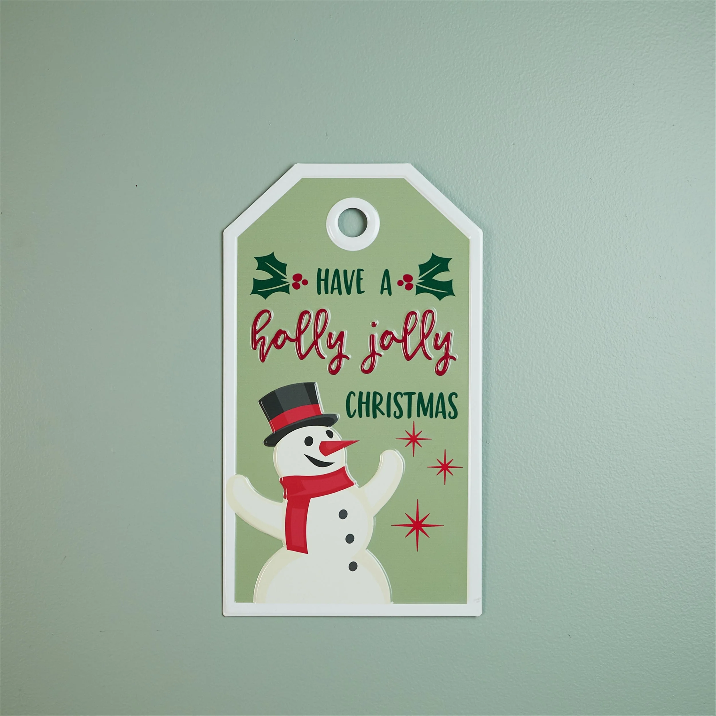 Metal Snowman Christmas Sentiment Tag 16"H - Image 2