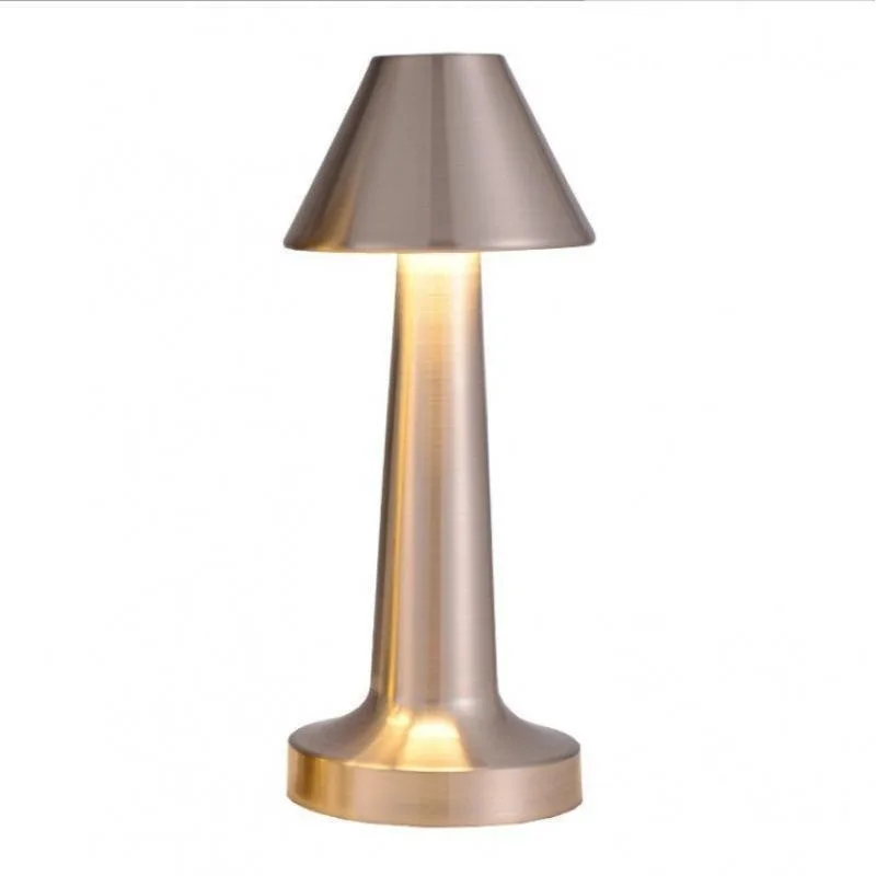 Metal Touch Table Lamp LED Rechargeable Night Light for Bar Coffee Table Decor - Image 6