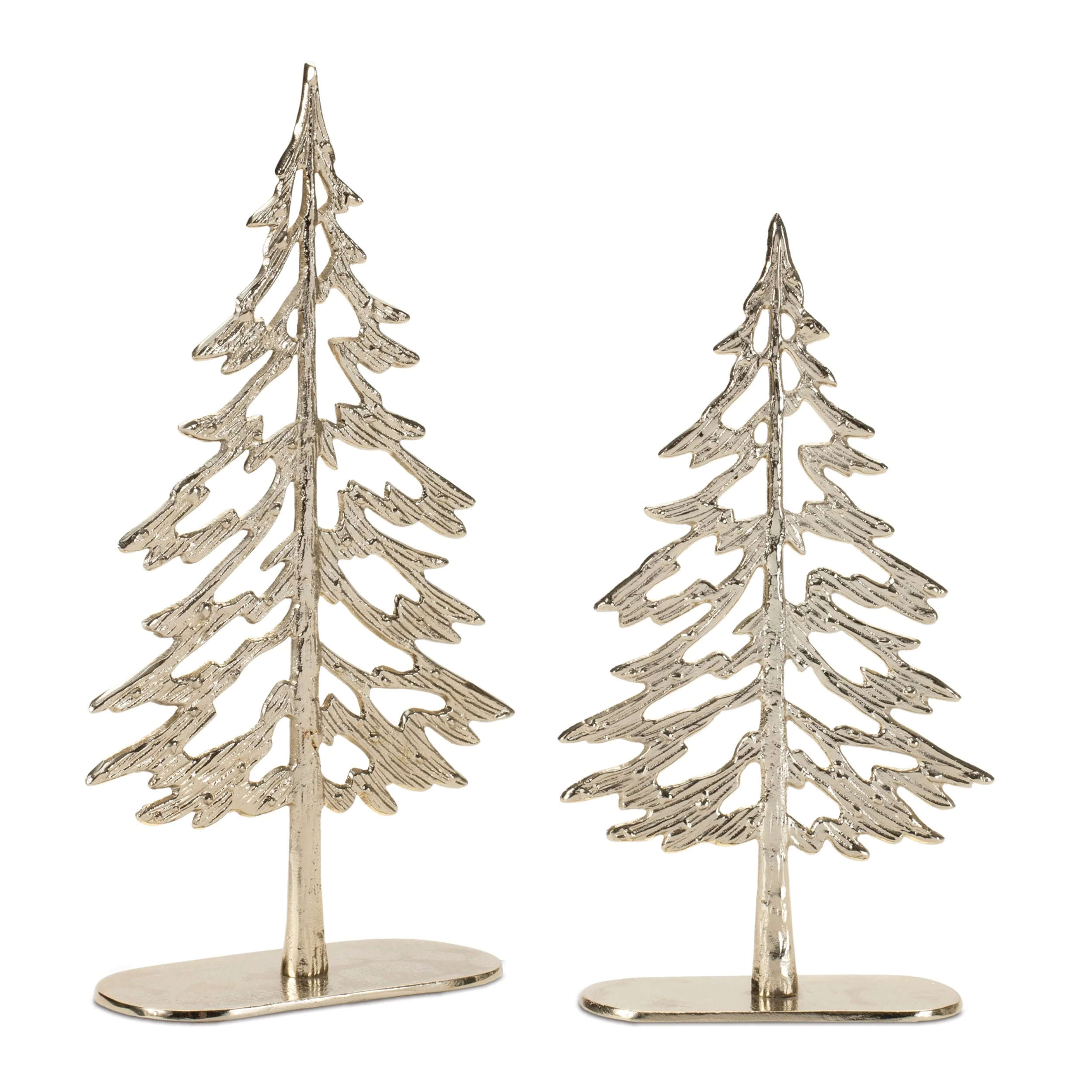 Metal Tree with Wood Base (Set of 2) - 10.5" and 12.5" trees - Image 4
