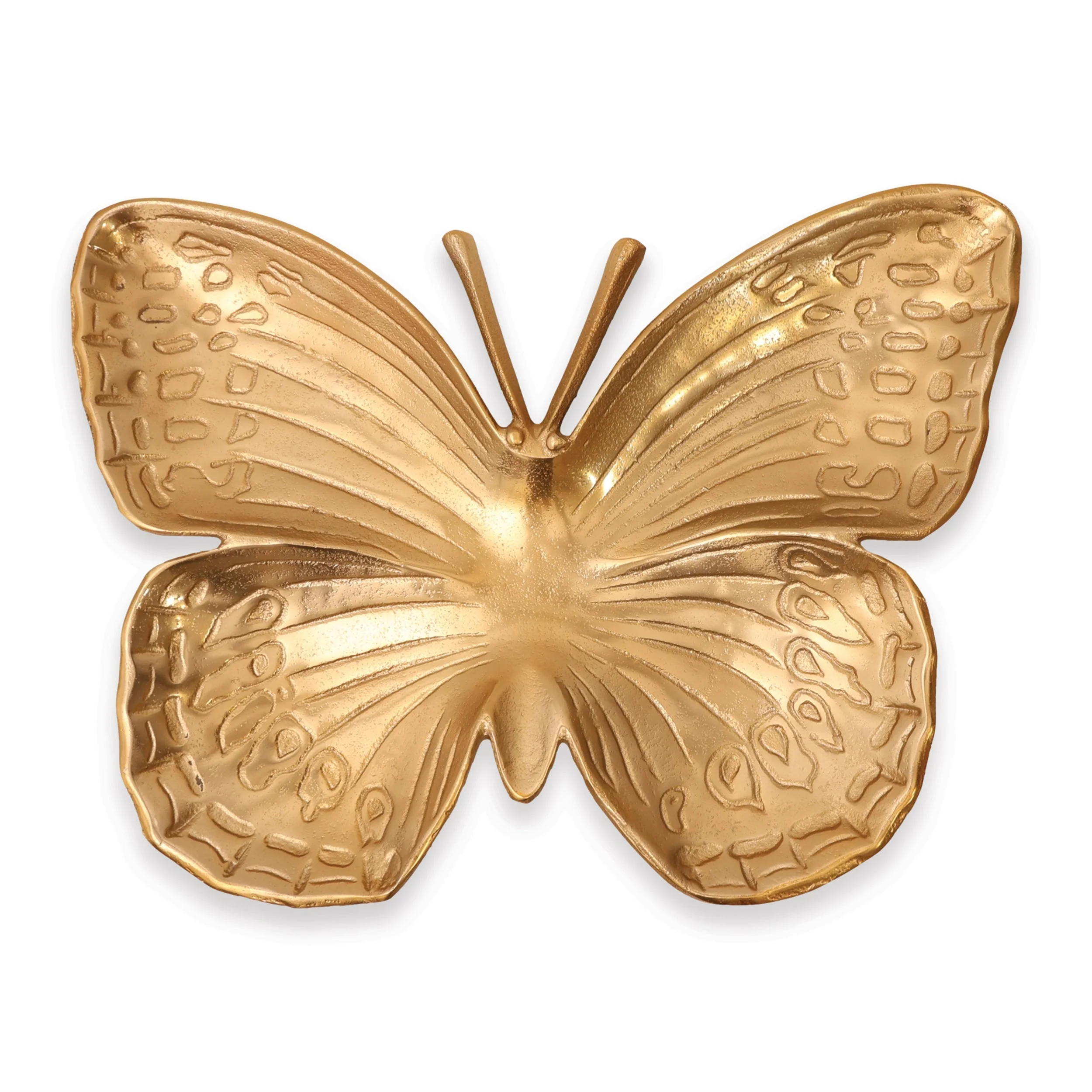 Metallic Aluminum Butterfly Platter 23.5"L - Image 2