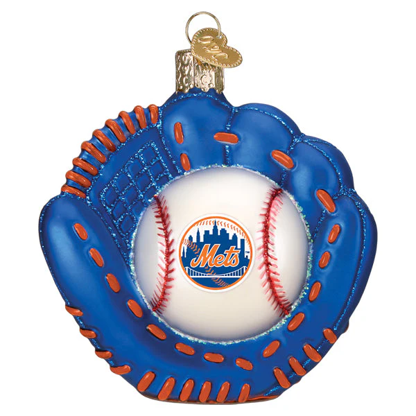 Mets Baseball Mitt Ornament - Image 3