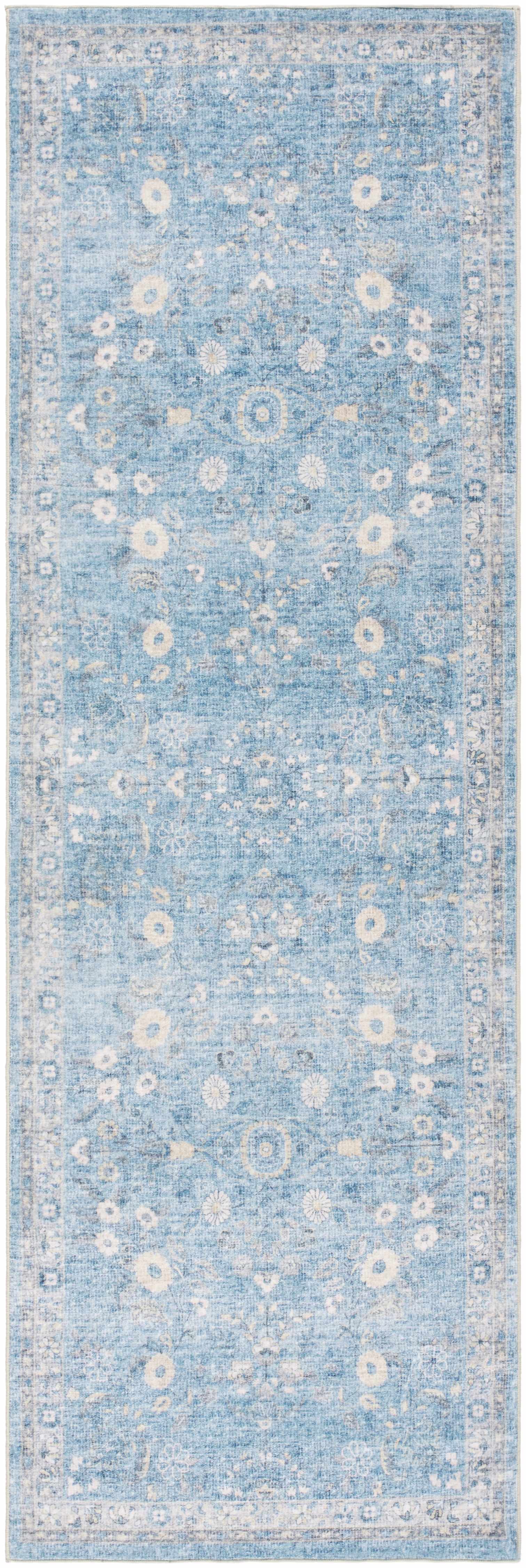 Meyly Blue Washable Area Rug - Image 3