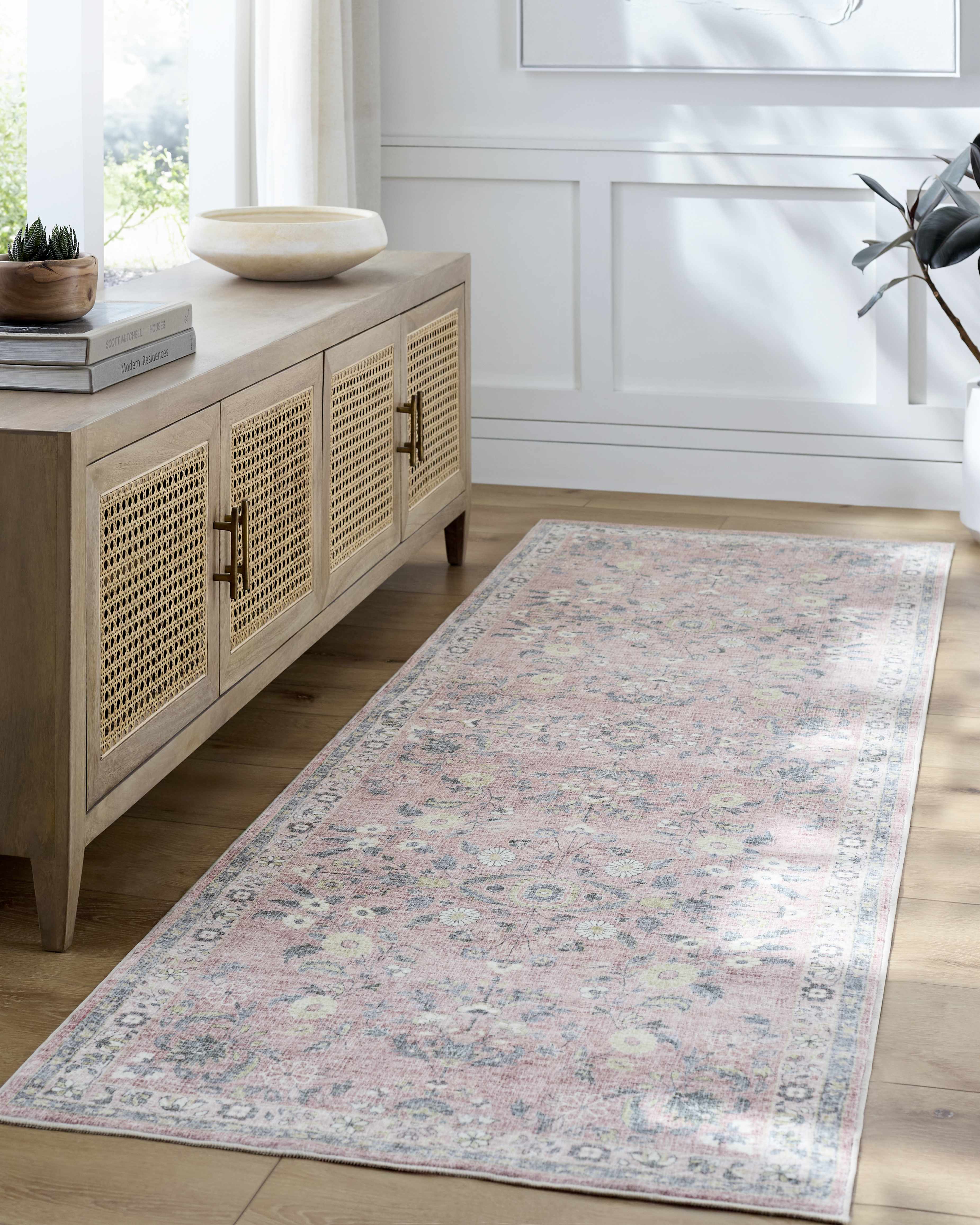 Meyly Pink Washable Area Rug - Image 2