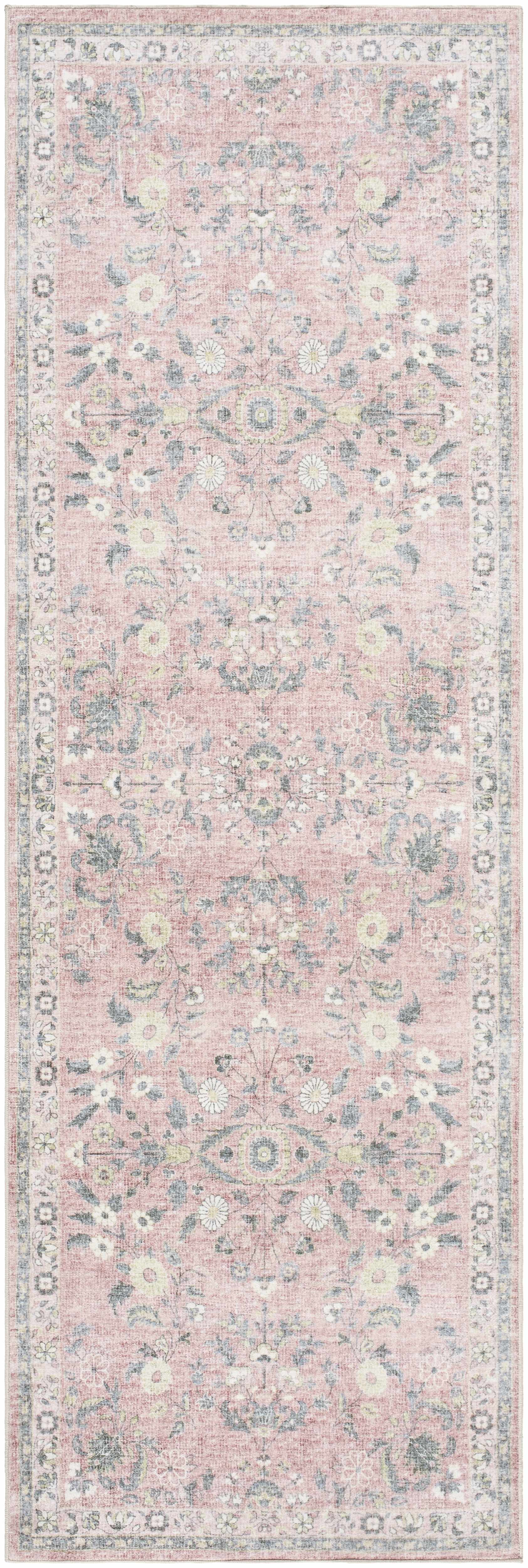 Meyly Pink Washable Area Rug - Image 3