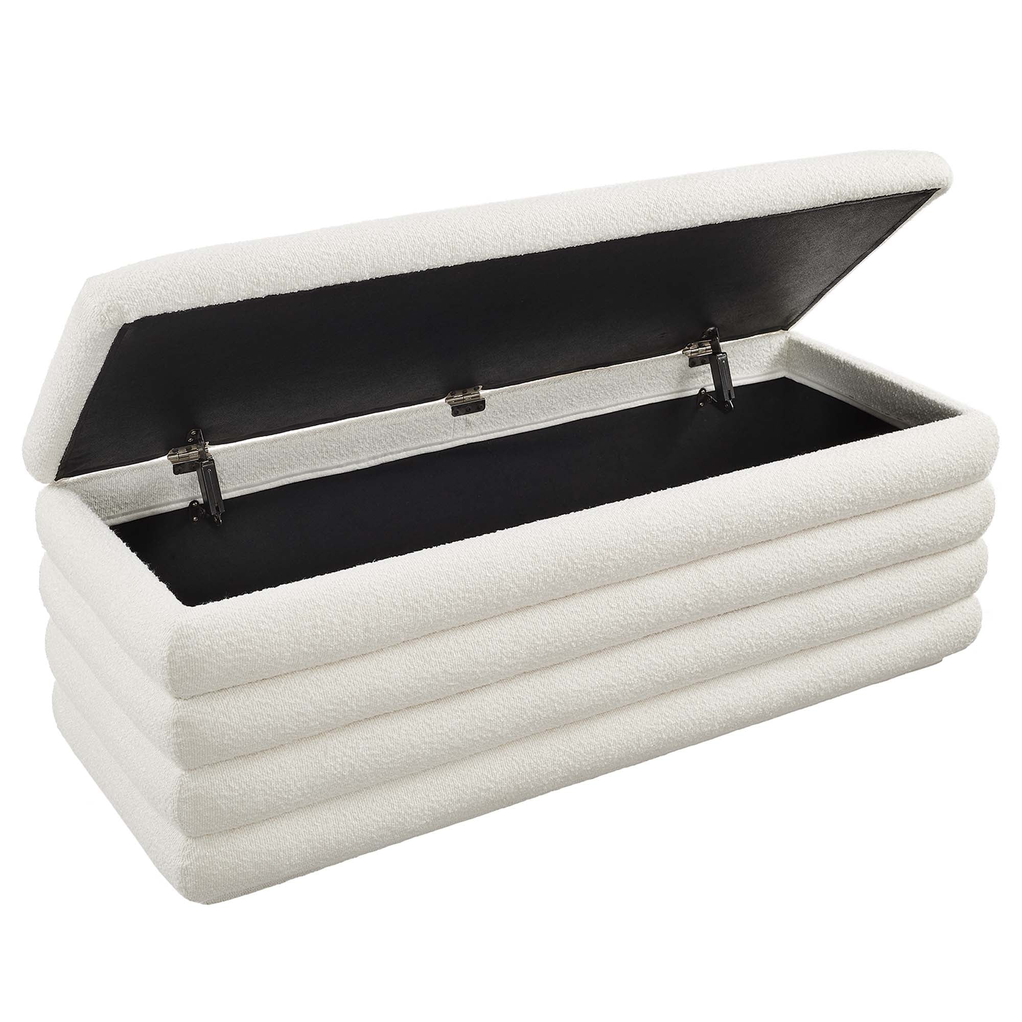 Mezzo Boucle Upholstered Storage Bench by Modway - Image 6