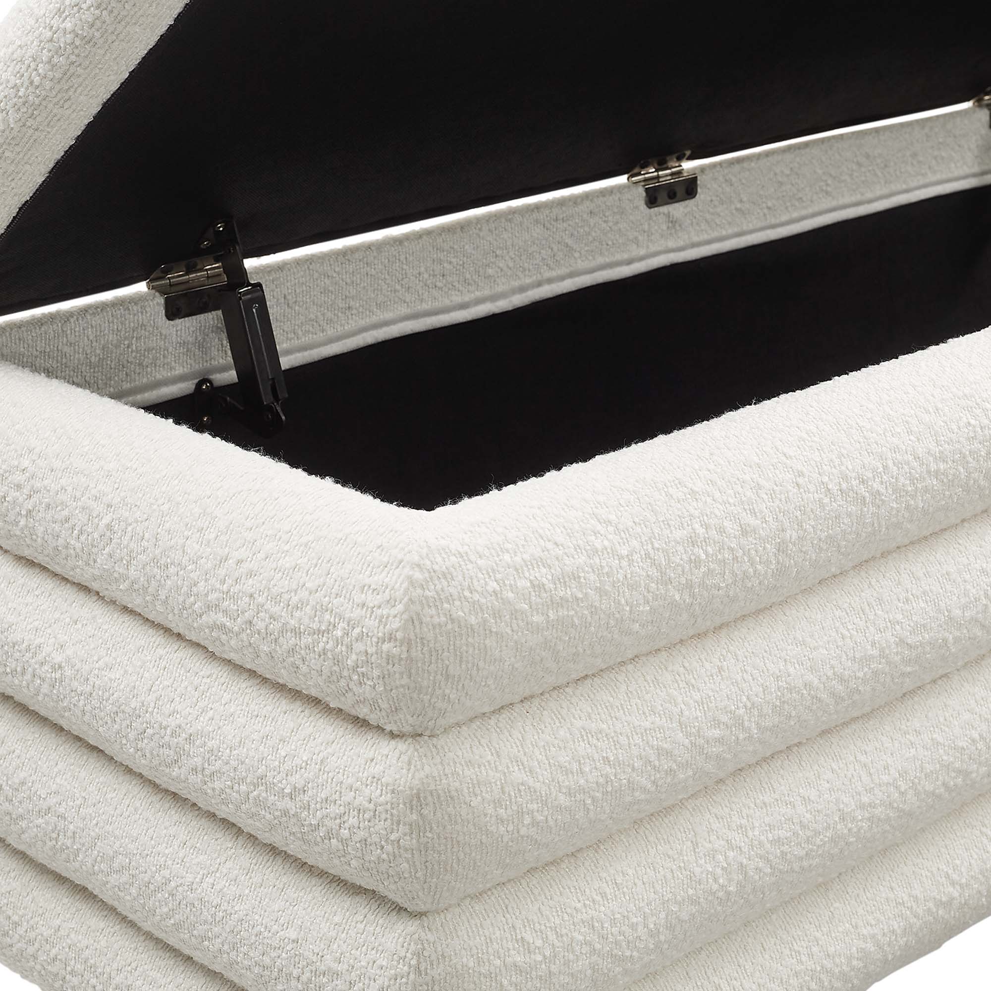 Mezzo Boucle Upholstered Storage Bench by Modway - Image 7