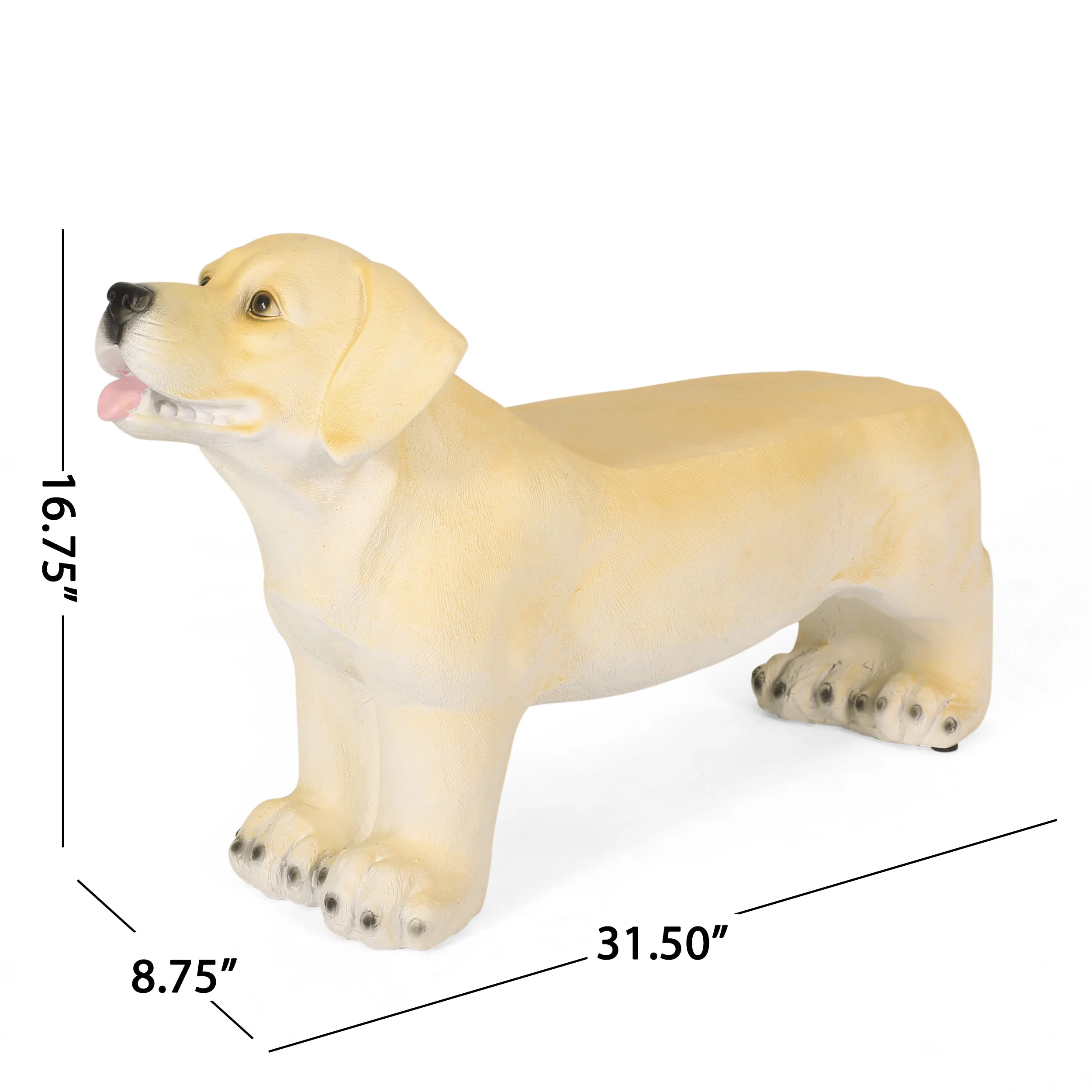 MGO Dog Bench, Outdoor Light Brown, No Assembly Required - Image 5
