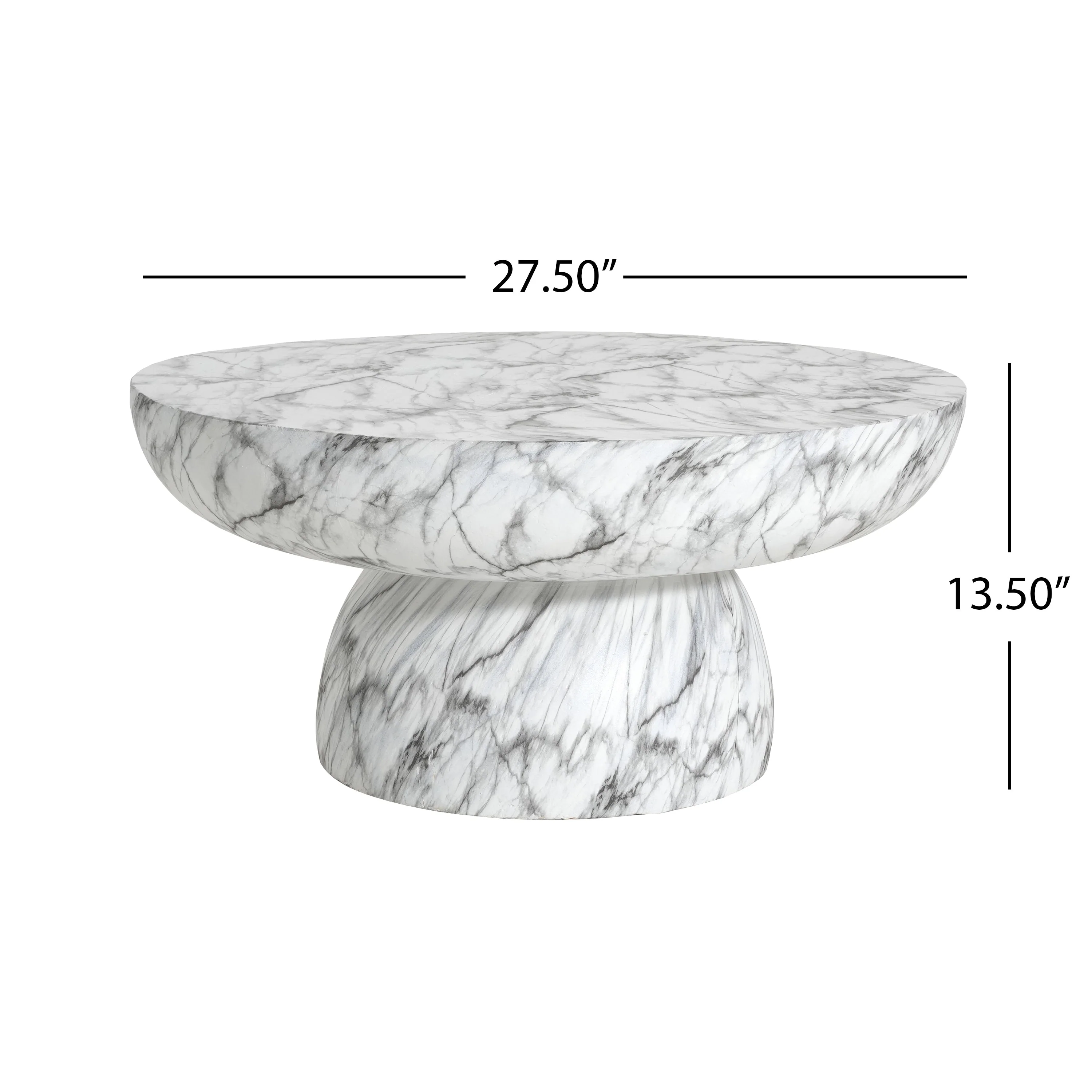 MGO Faux Marble Coffee Table for Both Indoor and Outdoor Use - Image 4