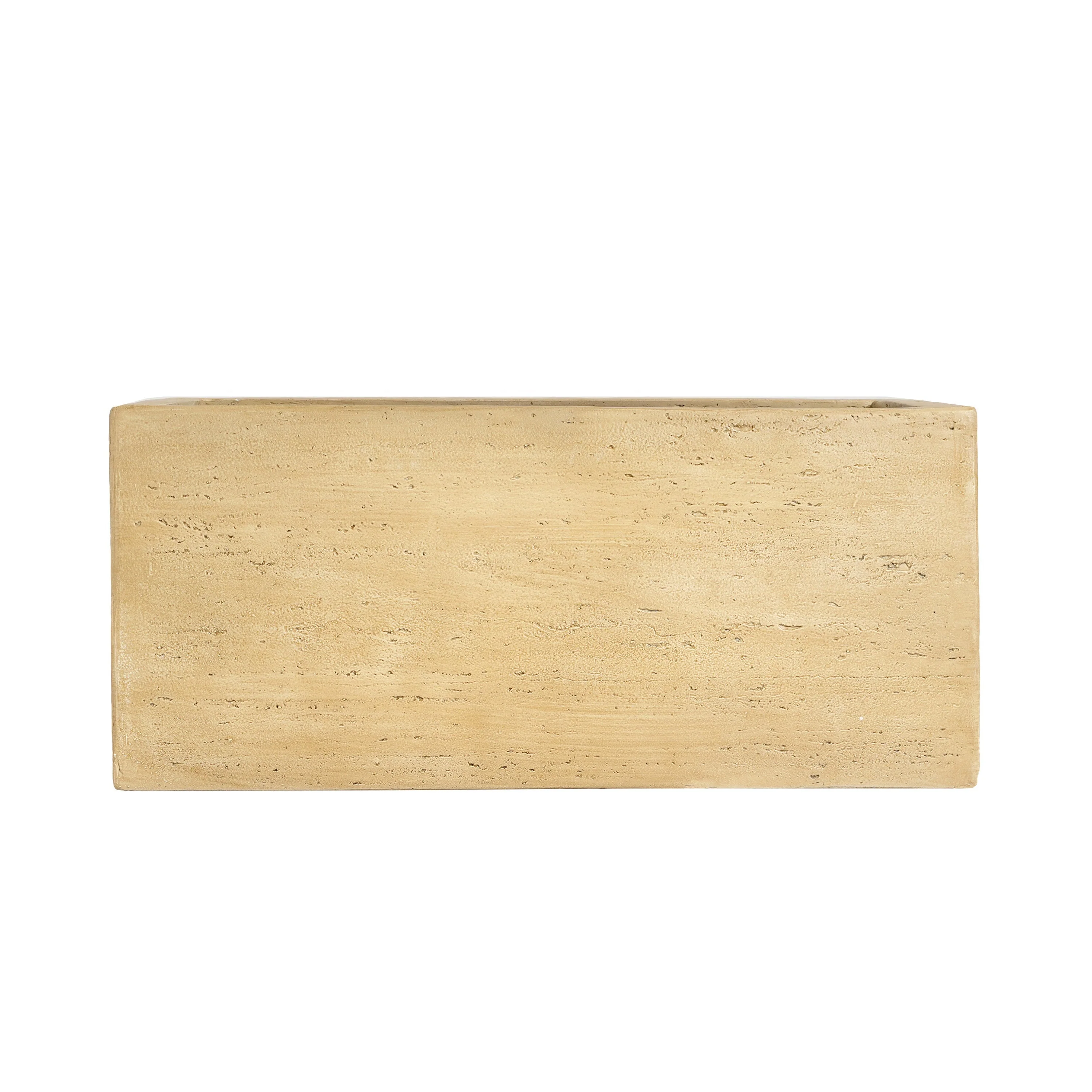 MGO Handmade Rectangle Planter Box, Travertine Beige - Image 6