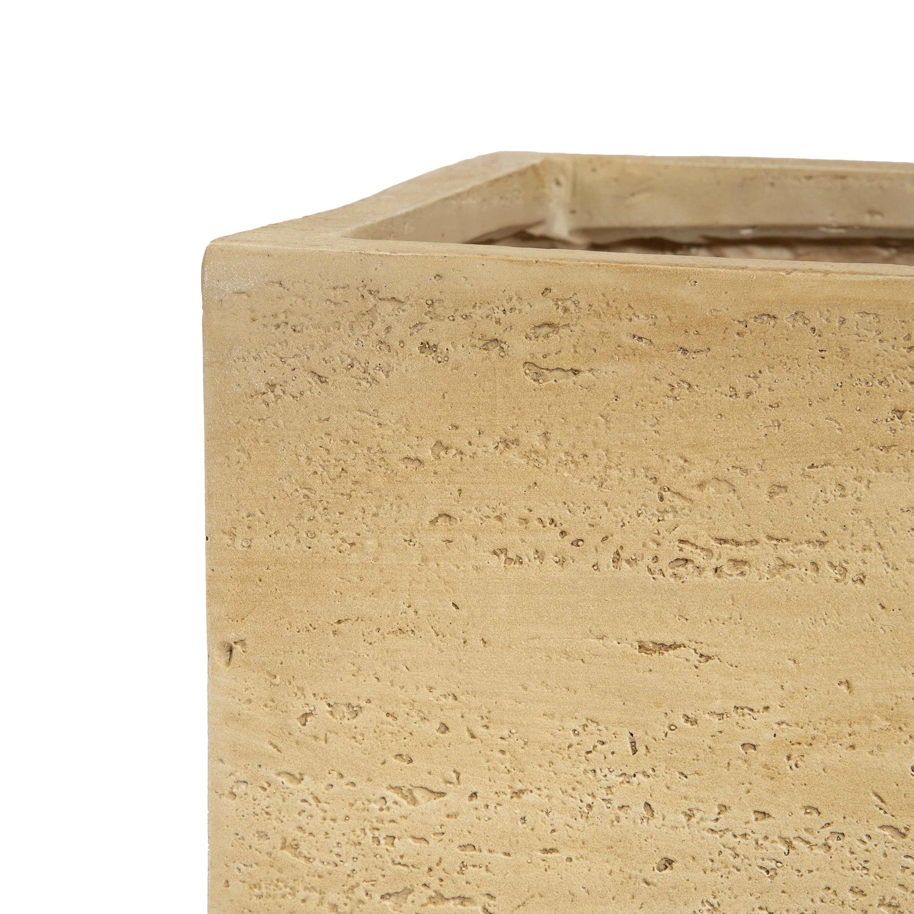 MGO Handmade Rectangle Planter Box, Travertine Beige - Image 9