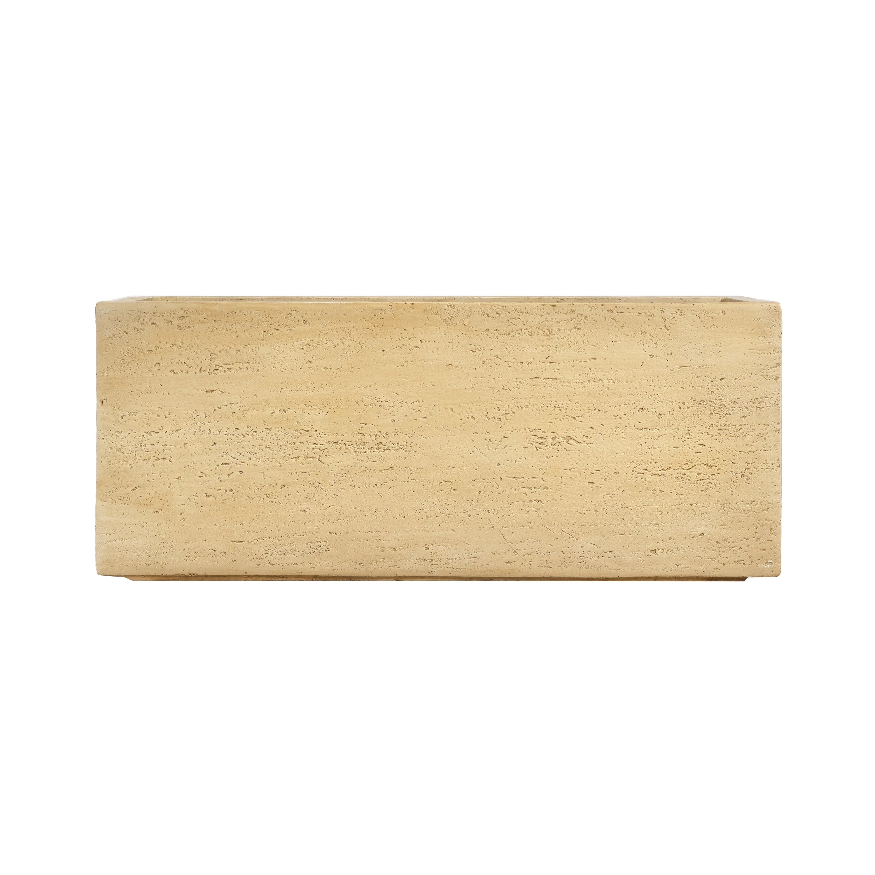 MGO Handmade Rectangle Planter Box, Travertine Beige - Image 9
