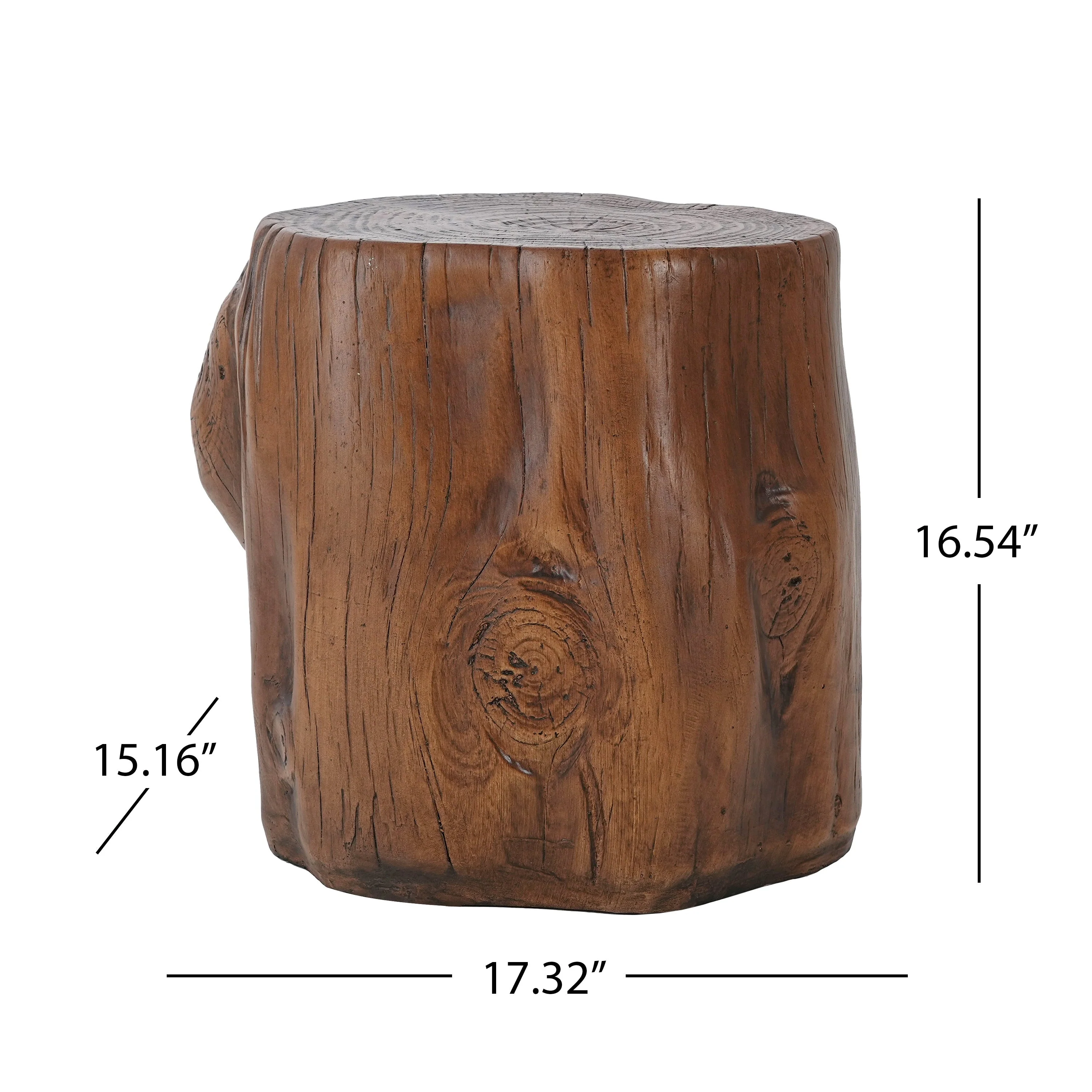 MGO Wood Grain Side Table - Dark Wood Grain - Image 8