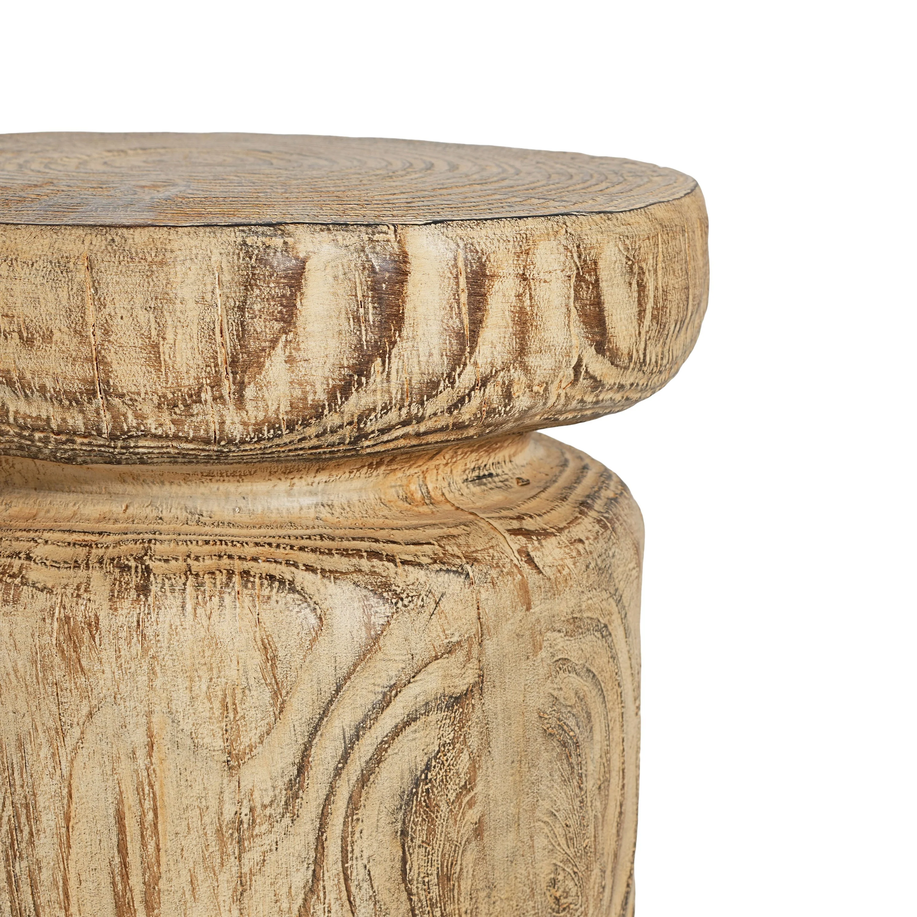 MGO Wood Grain Side Table - Natural - Image 10